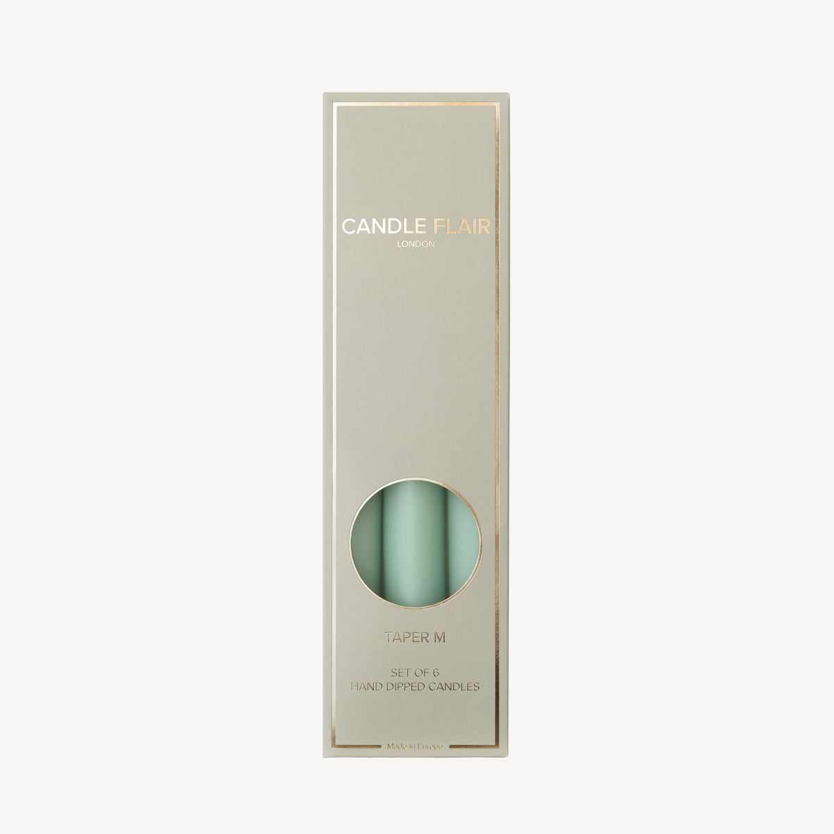 Box of 6 Candles - Taper 25 - Sage Green