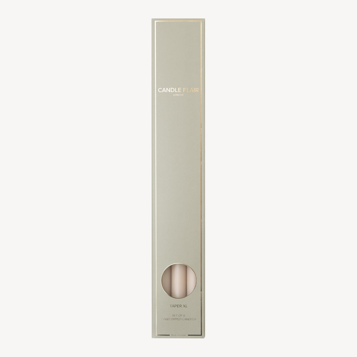 Box of 6 Candles - Taper 45 - Latte