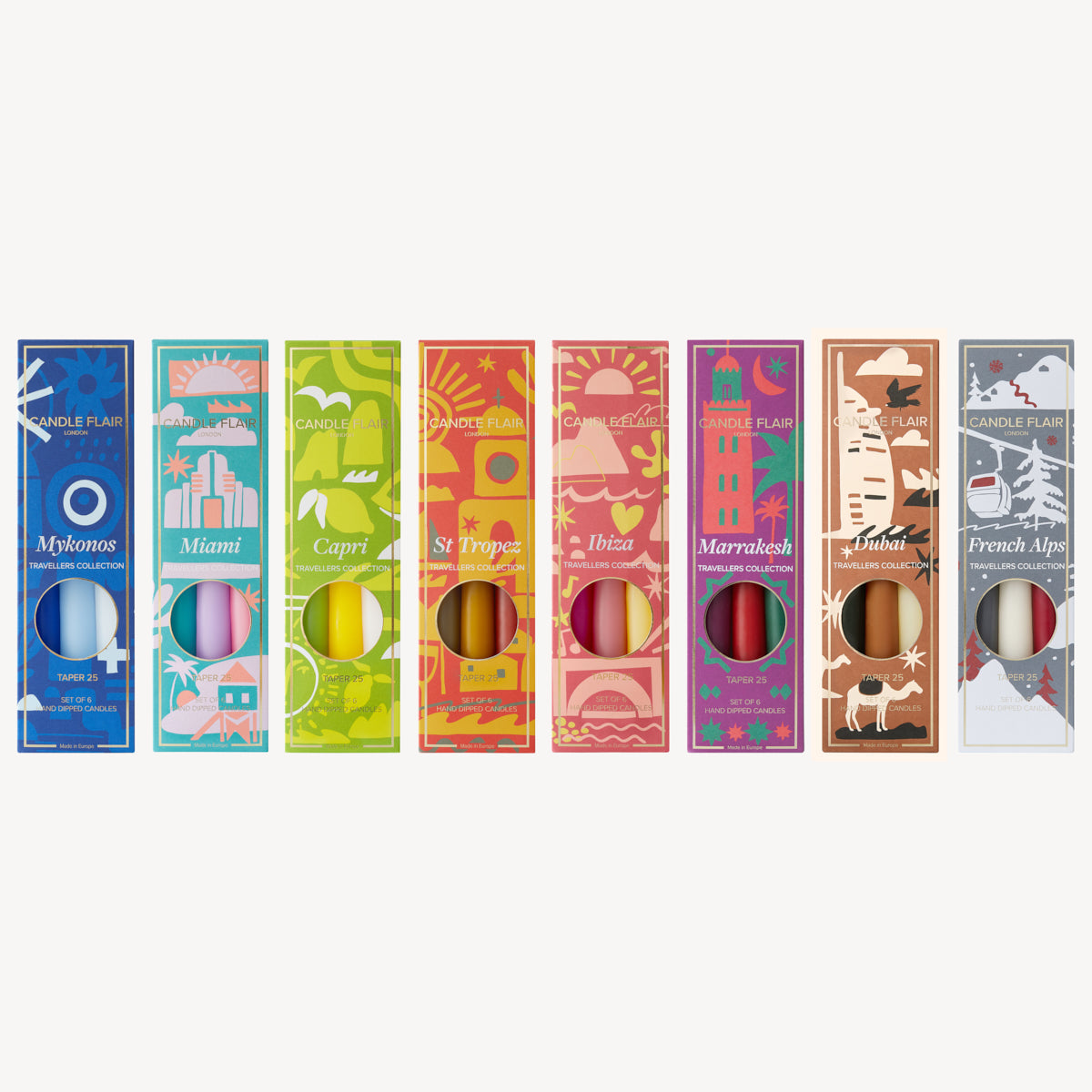 Box of 6 Candles -  Dubai - Travellers Collection