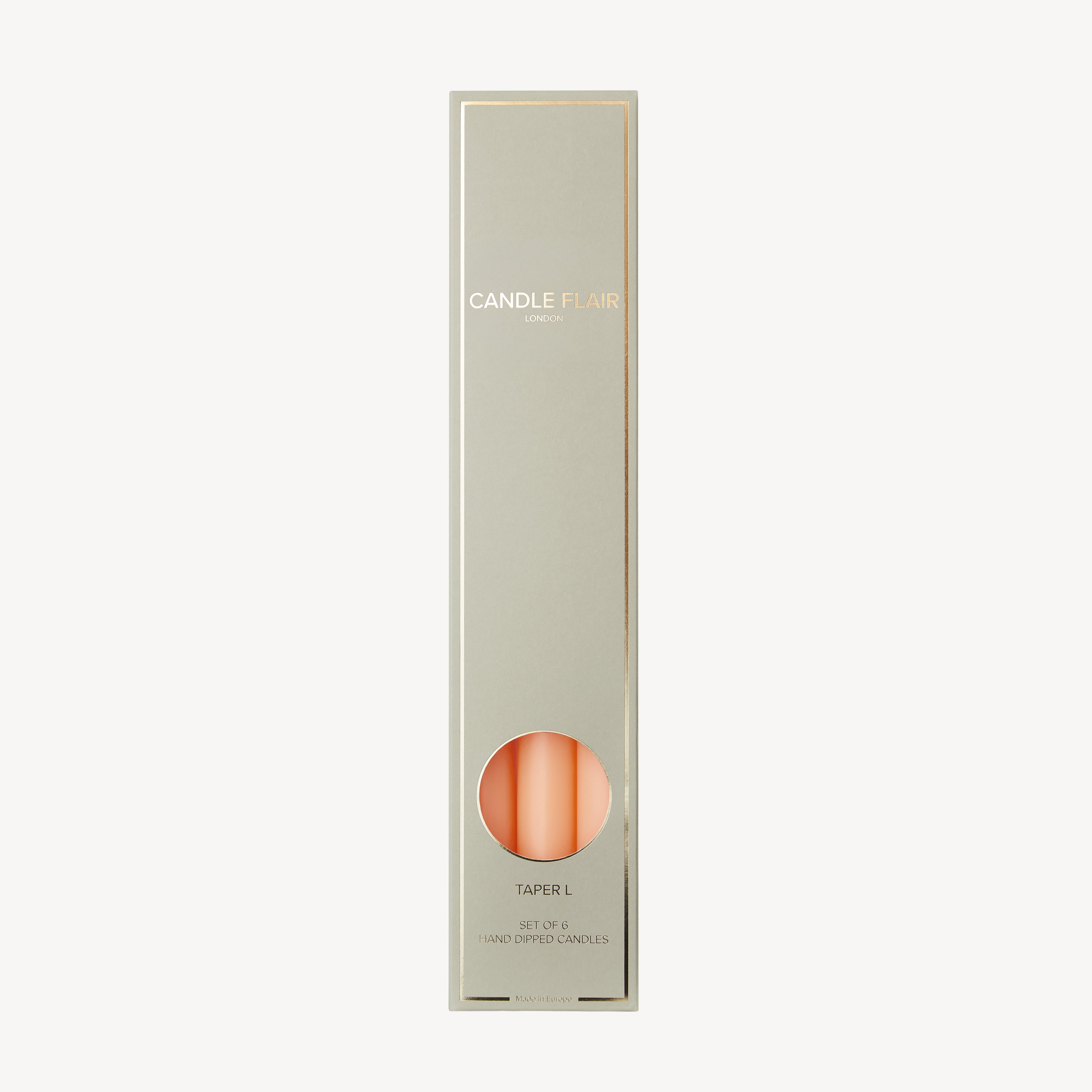 Box of 6 Candles - Taper 45 - Peach