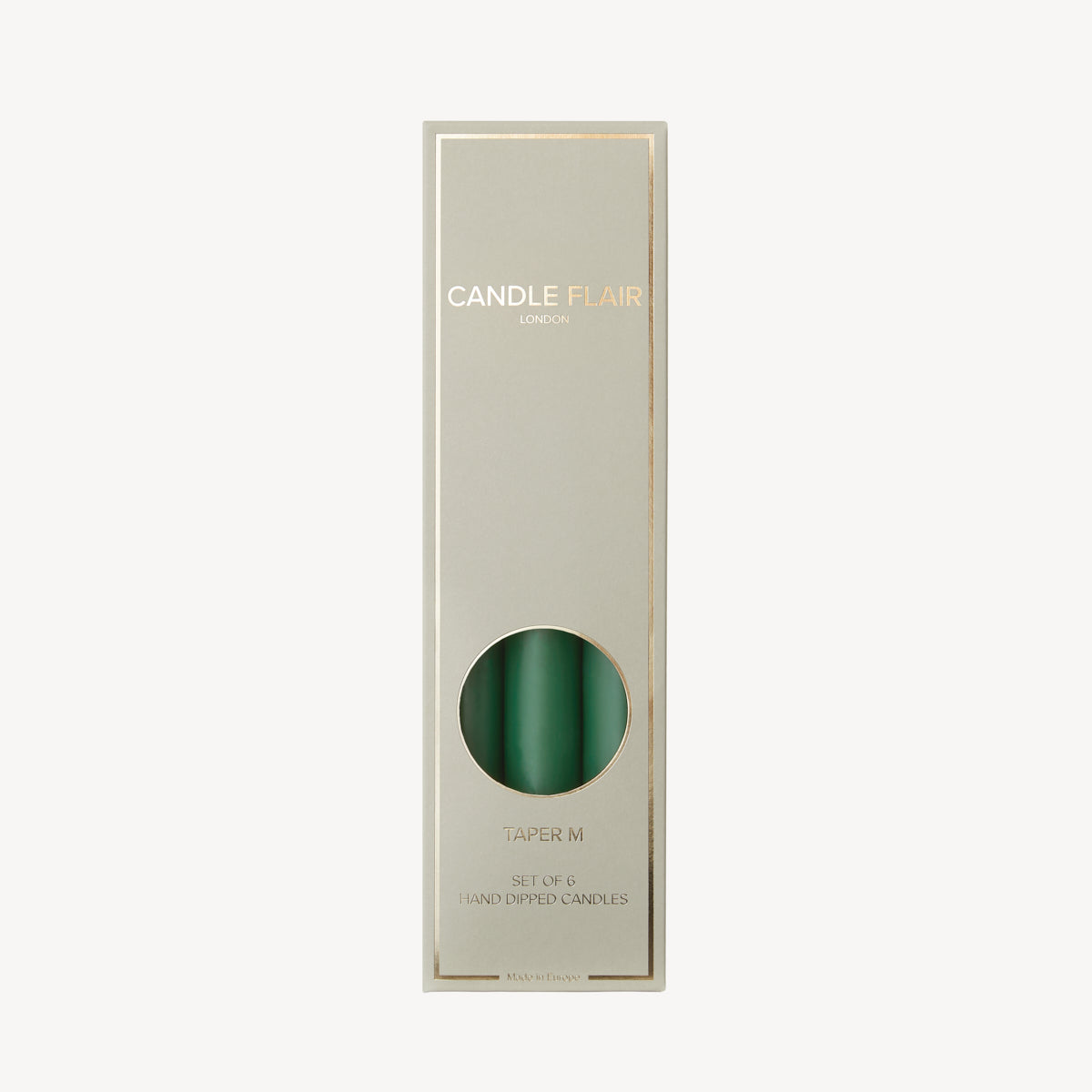 Box of 6 Candles - Taper 25 - Pine Green
