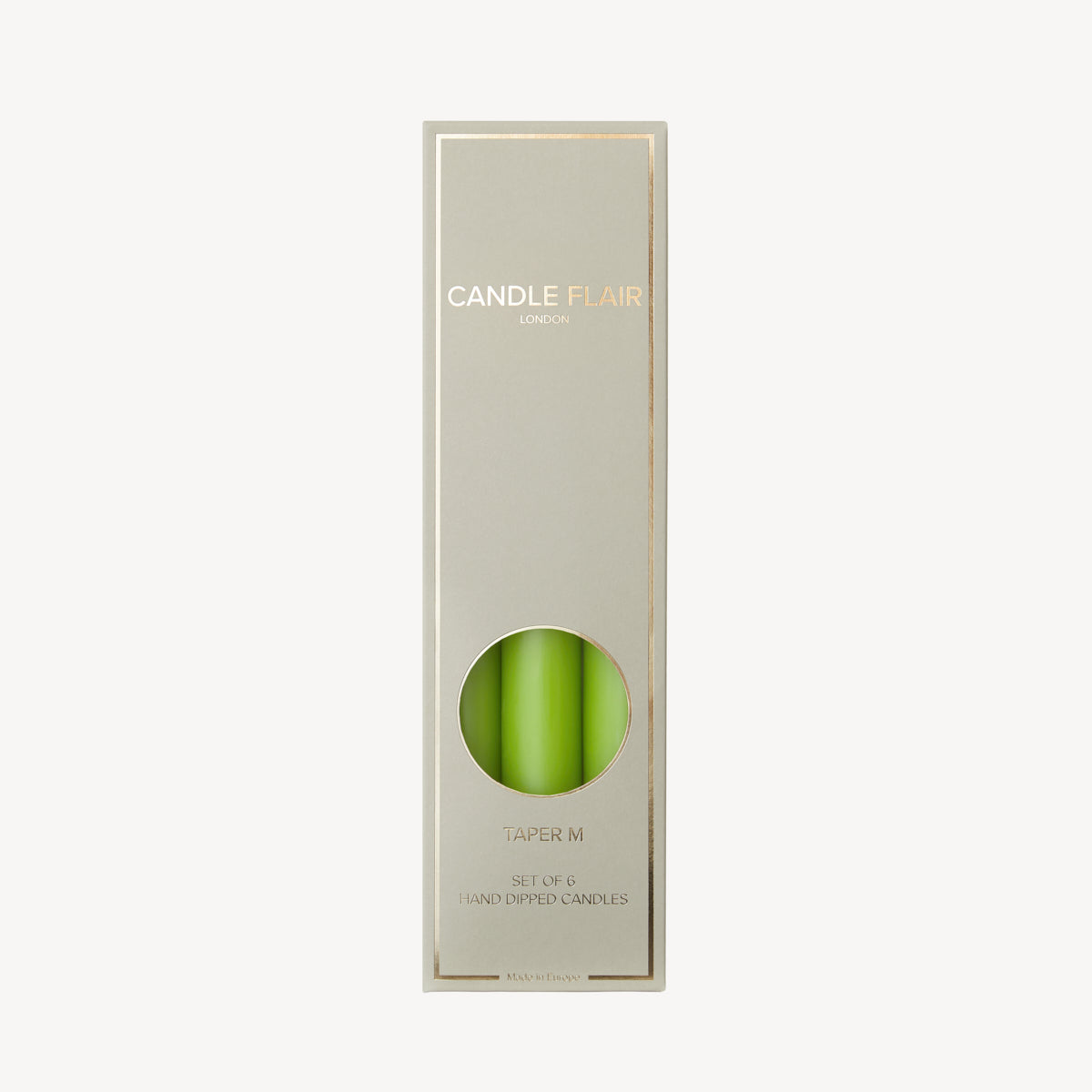 Box of 6 Candles - Taper 25 - Spring Green