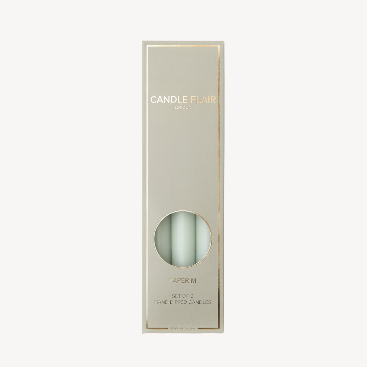 Box of 6 Candles - Taper 25 - Pale Green