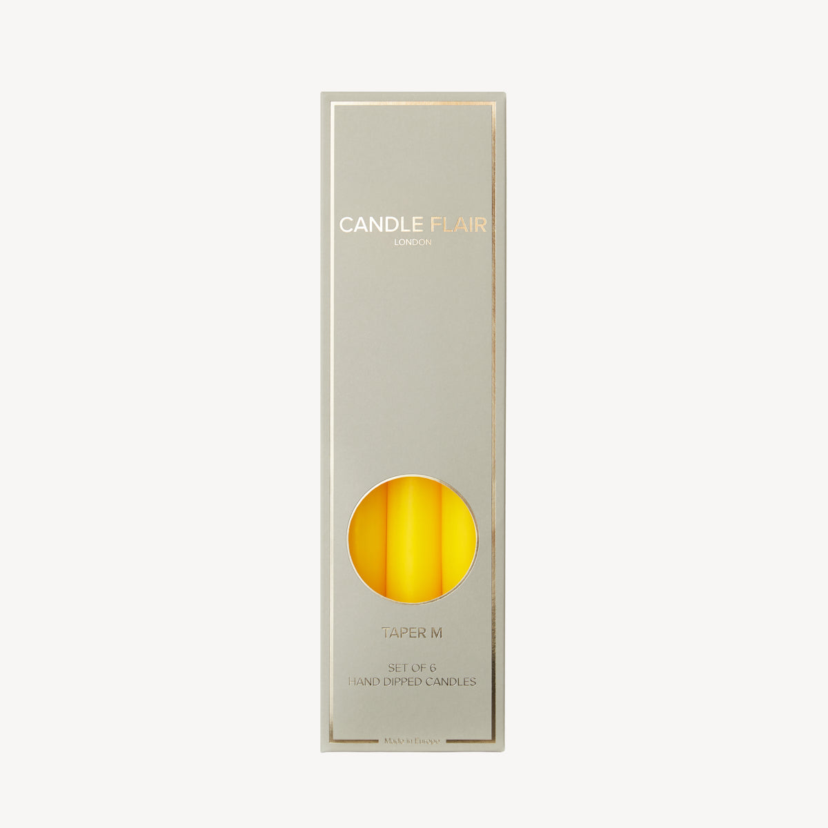 Box of 6 Candles - Taper 25 - Lemon