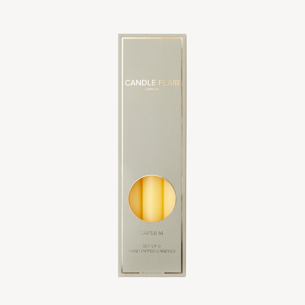 Box of 6 Candles - Taper 25 - Butter Yellow