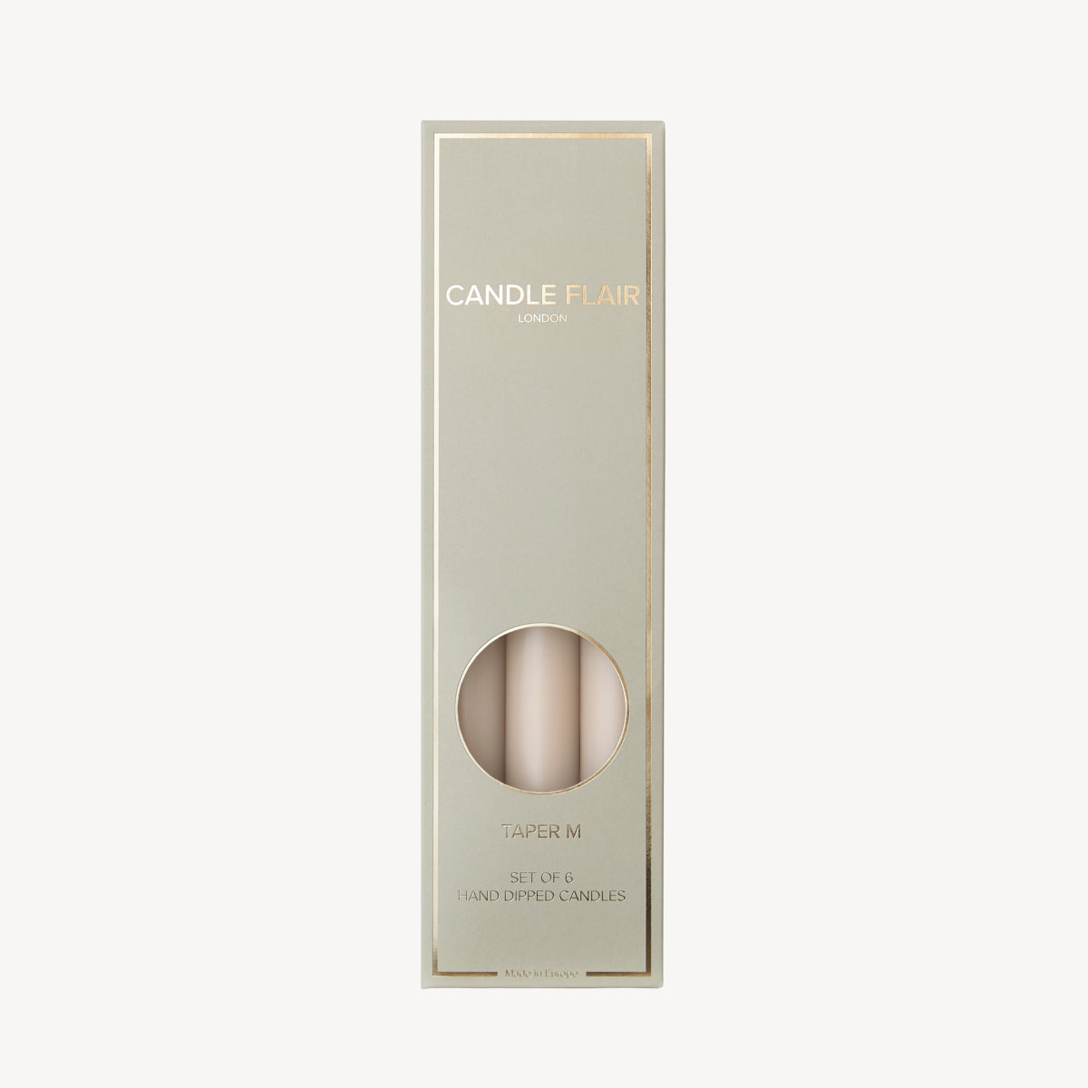 Box of 6 Candles - Taper 25 - Latte