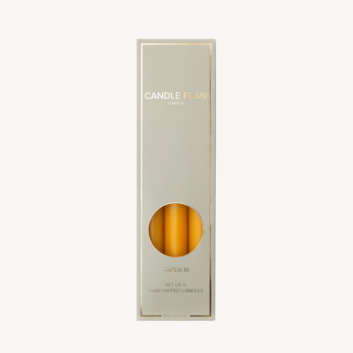 Box of 6 Candles - Taper 25 - Honey