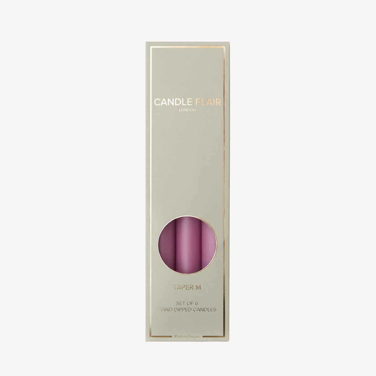Box of 6 Candles - Taper 25 - Mauve