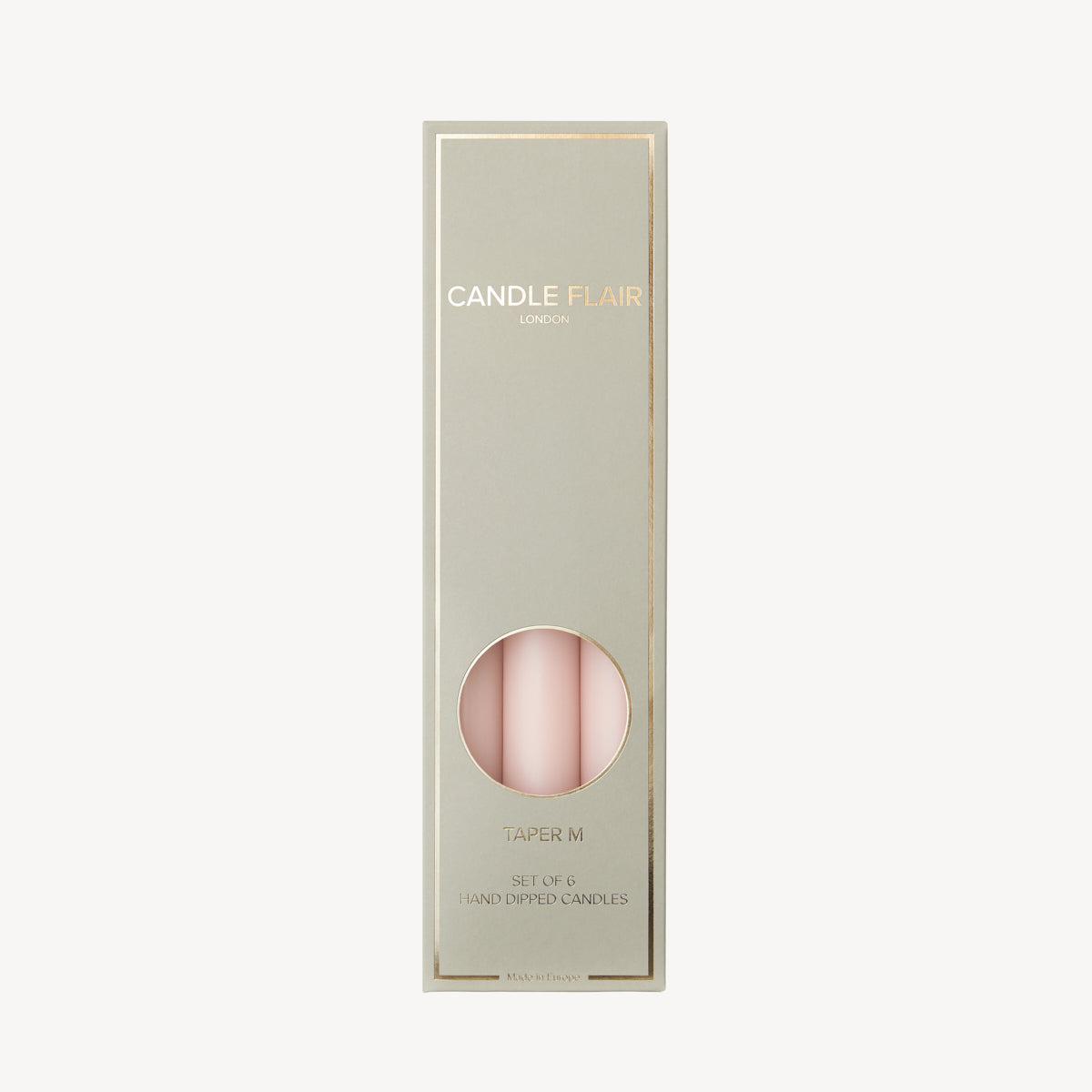 Box of 6 Candles - Taper 25 - Powder Pink