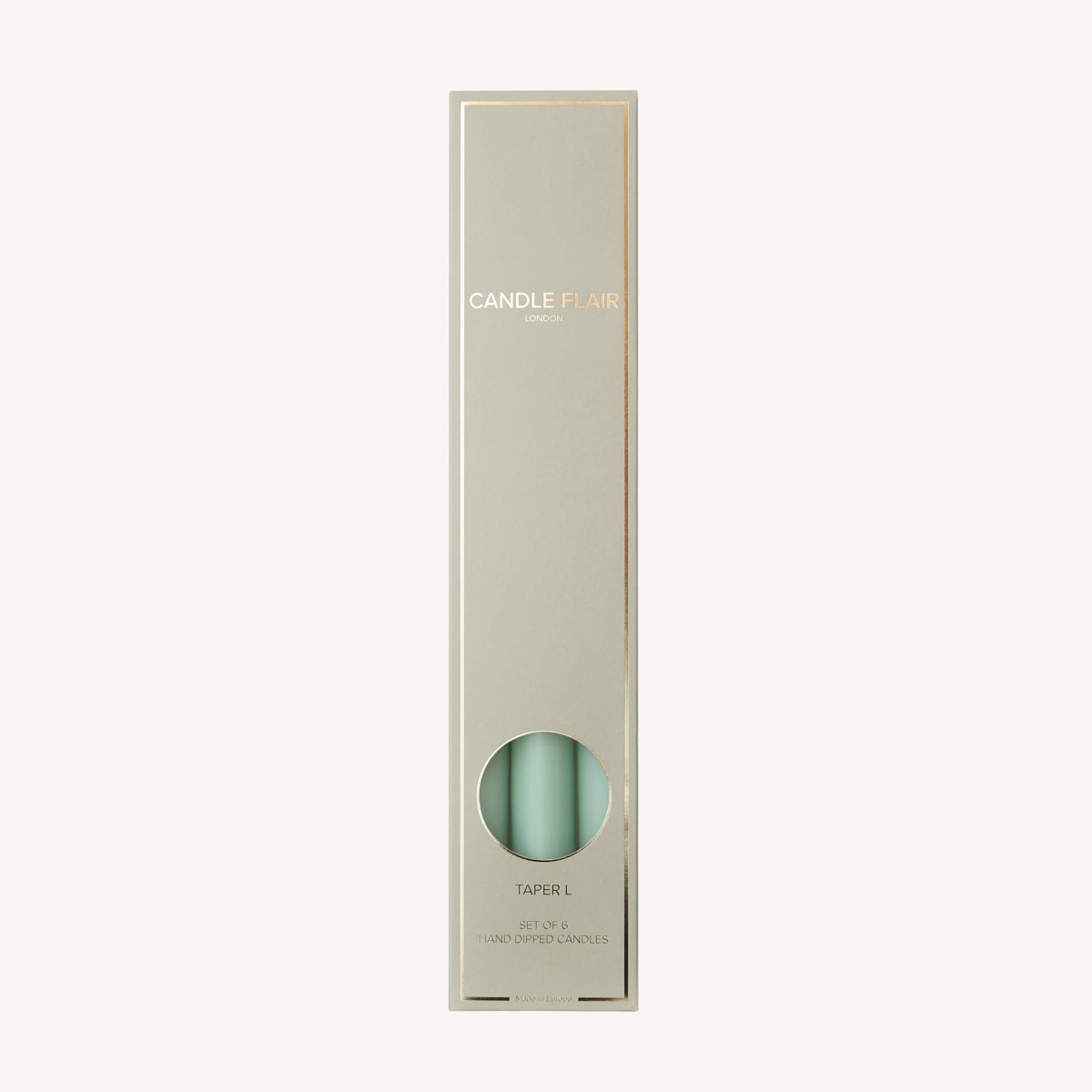 Box of 6 Candles - Taper 35 - Sage Green
