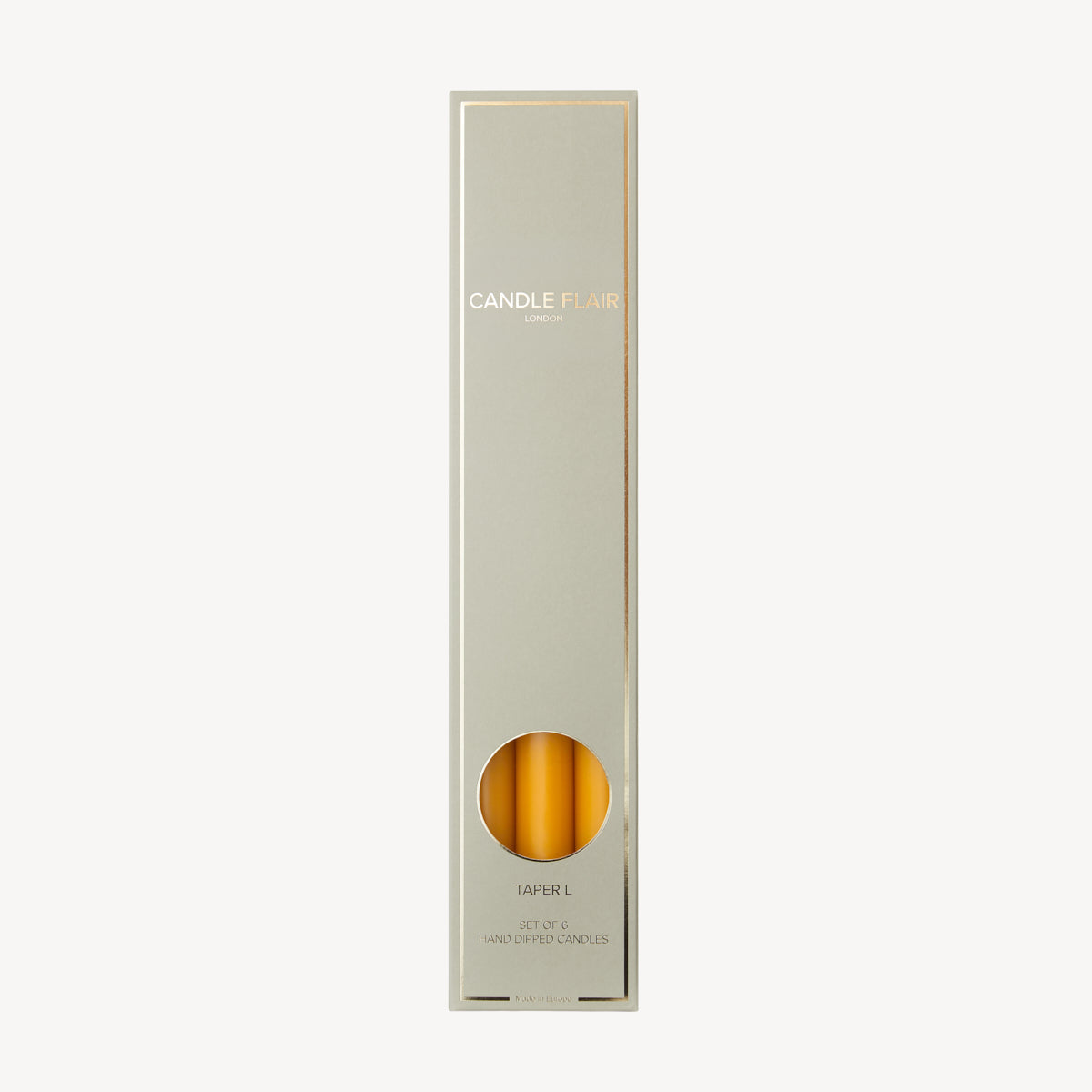 Box of 6 Candles - Taper 35 - Honey