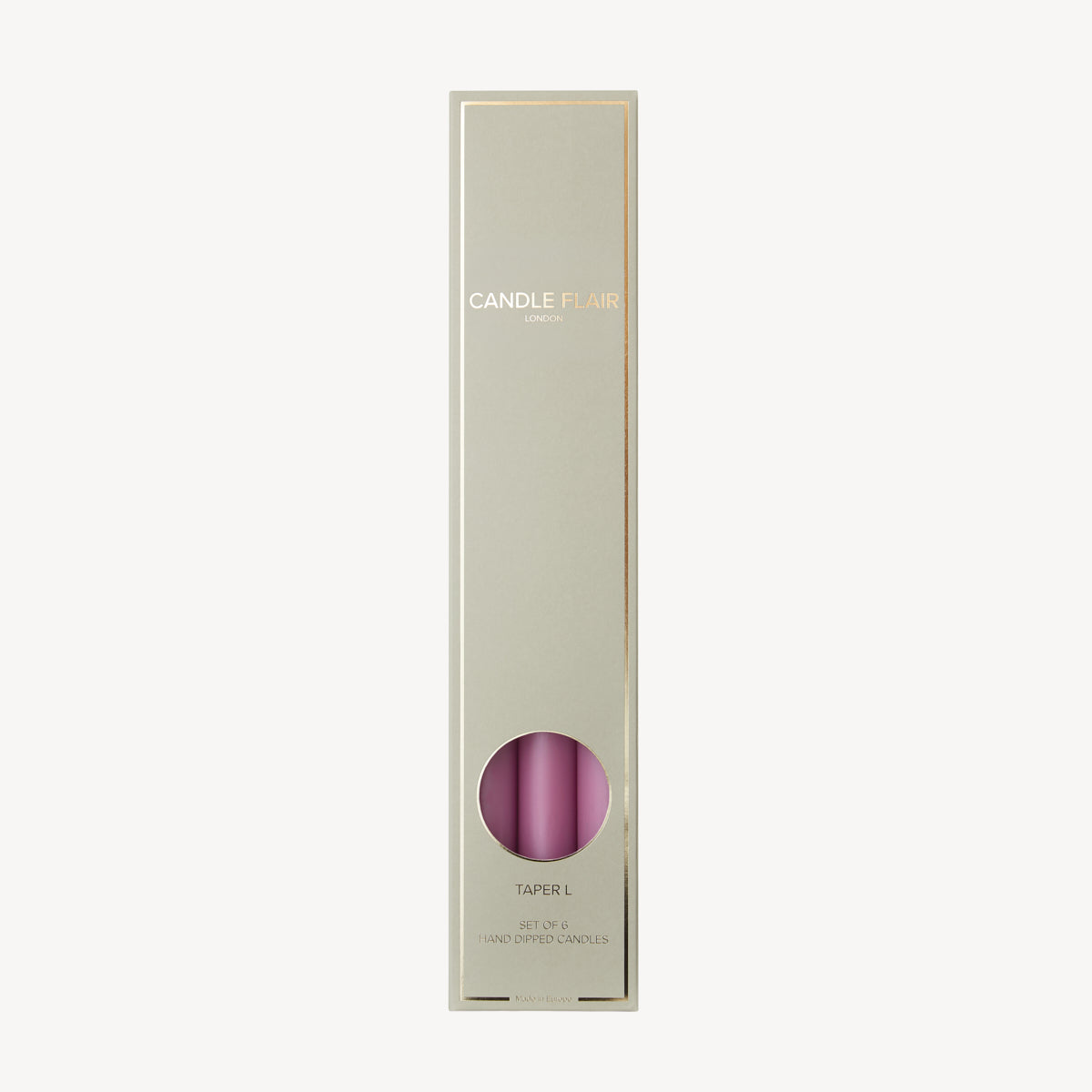 Box of 6 Candles - Taper 35 - Mauve