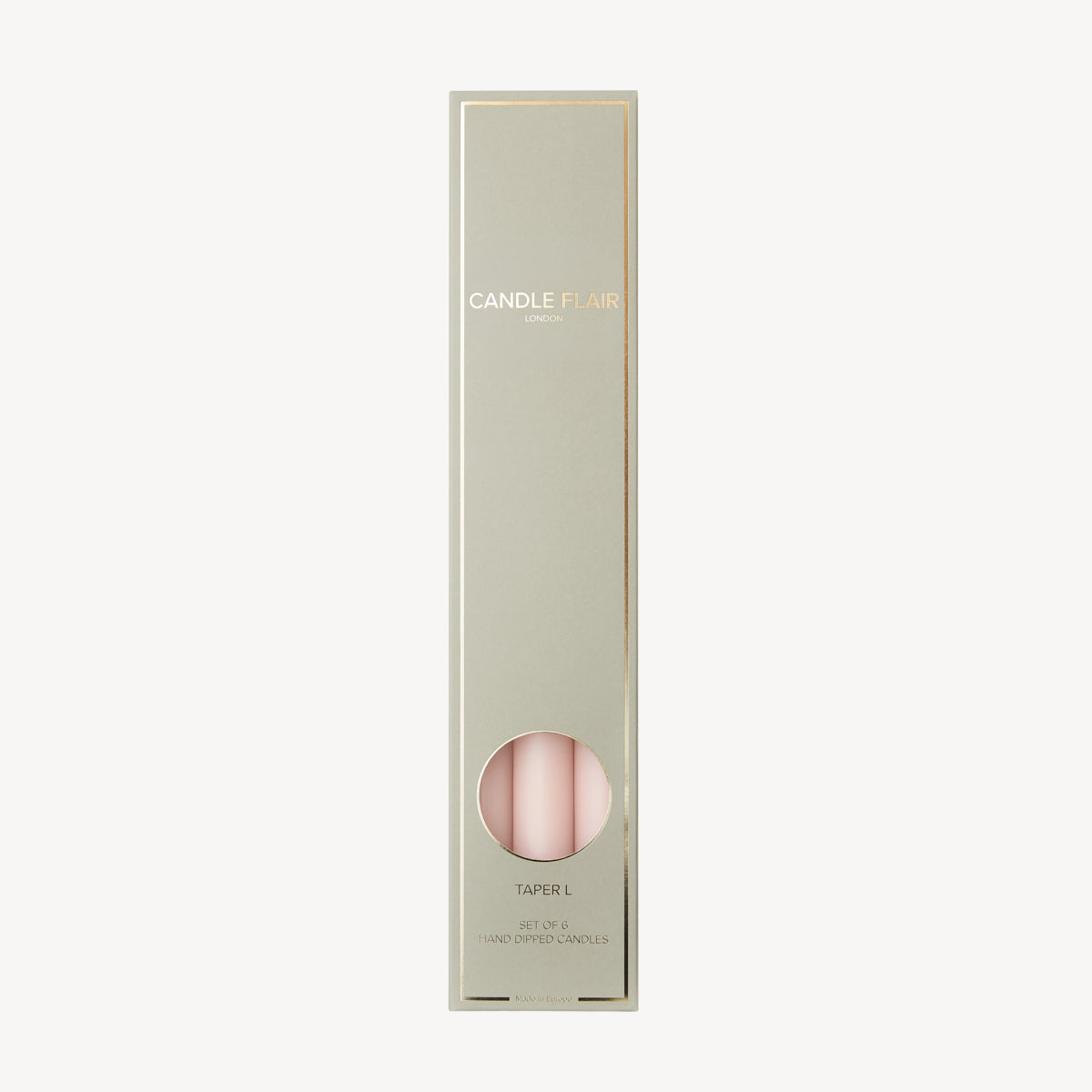 Box of 6 Candles - Taper 35 - Powder Pink