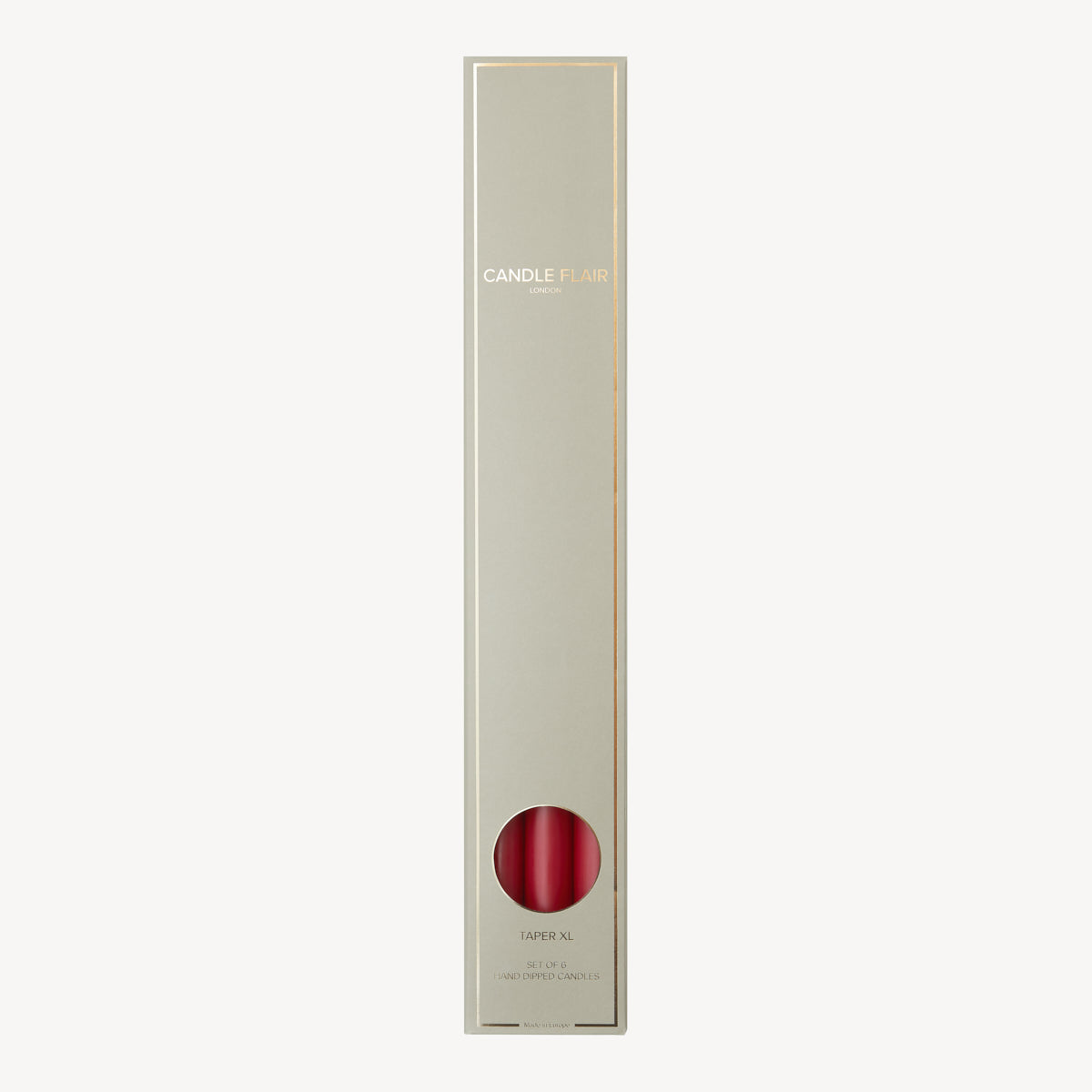 Box of 6 Candles - Taper 45 - Burgundy Red