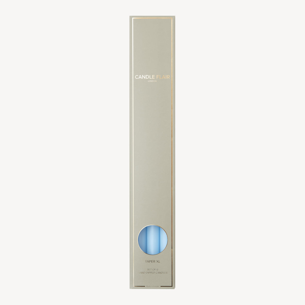 Box of 6 Candles - Taper 45 - Pale Blue