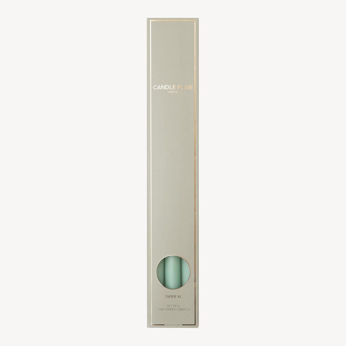 Box of 6 Candles - Taper 45 - Sage Green