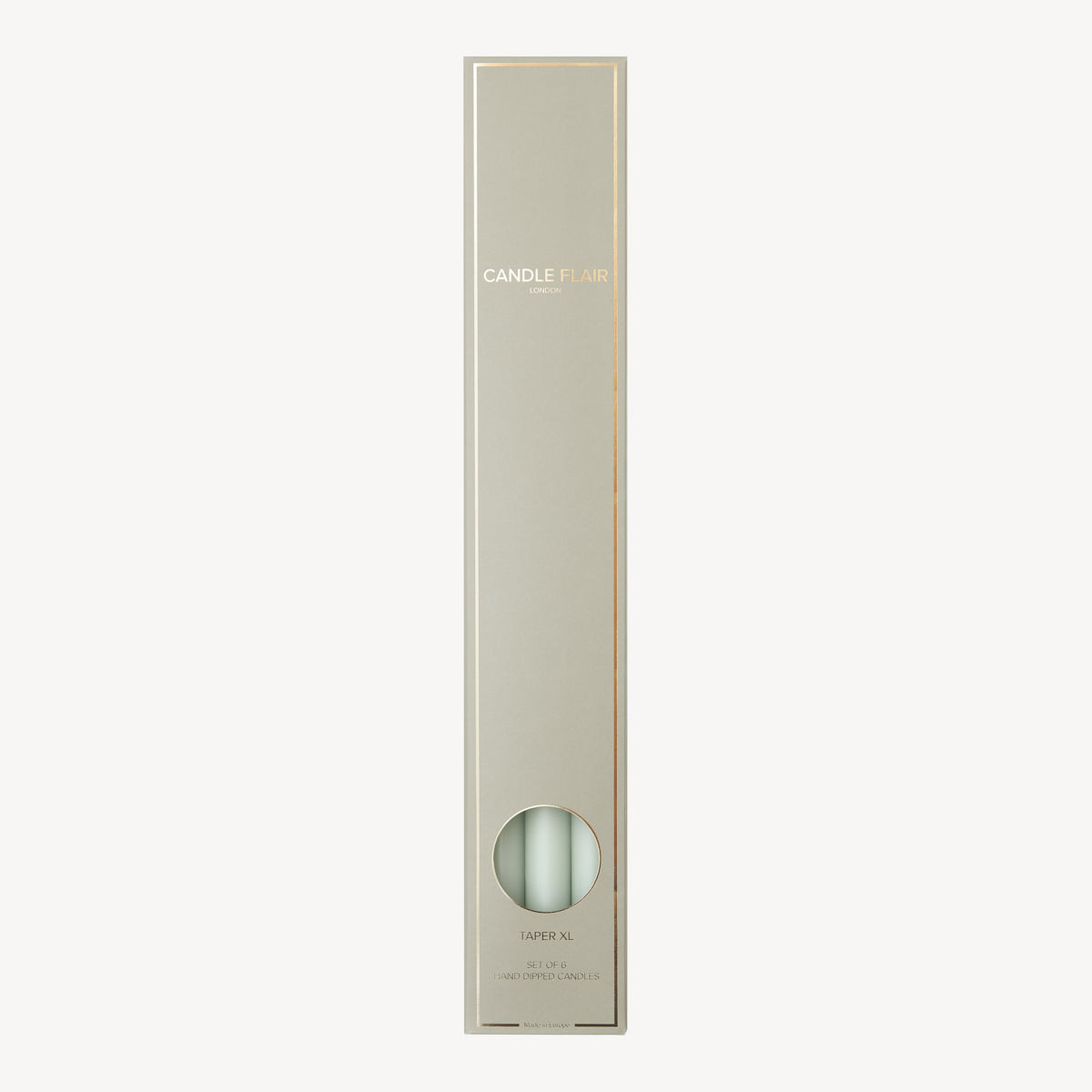 Box of 6 Candles - Taper 45 - Pale Green