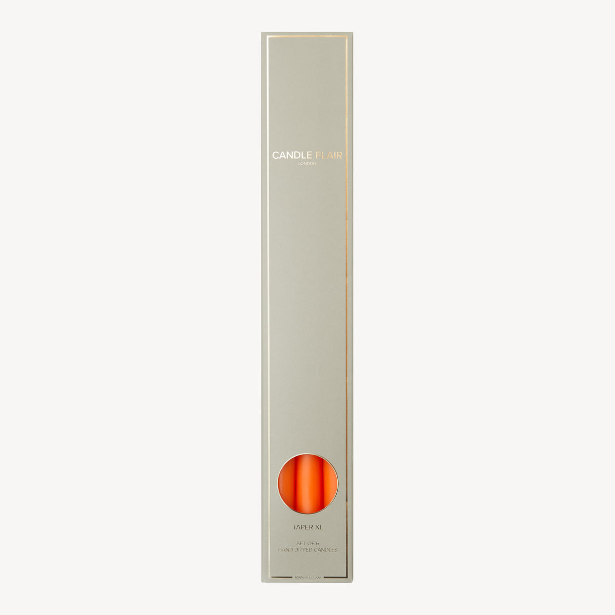 Box of 6 Candles - Taper 45 - Pumpkin Orange