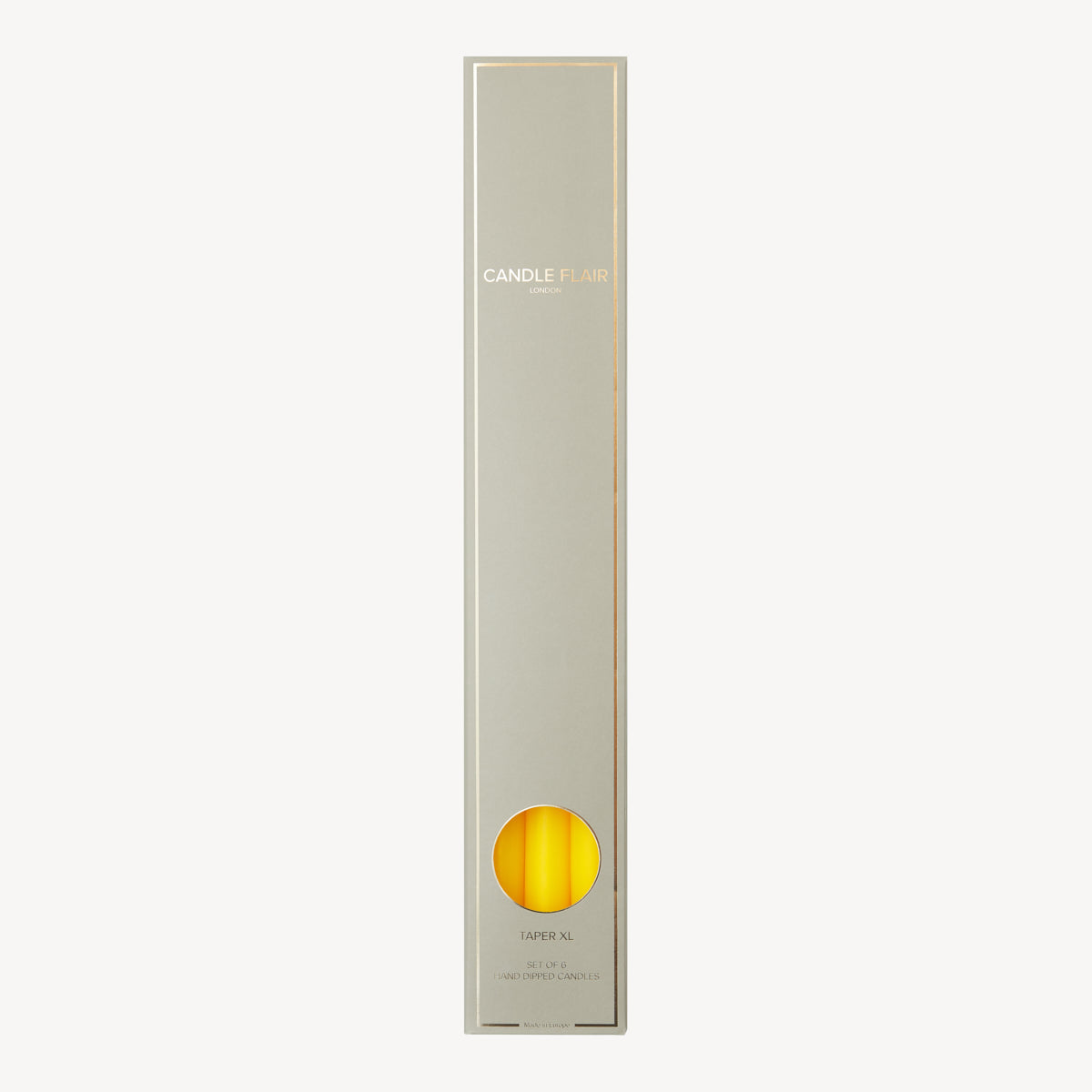 Box of 6 Candles - Taper 45 - Lemon