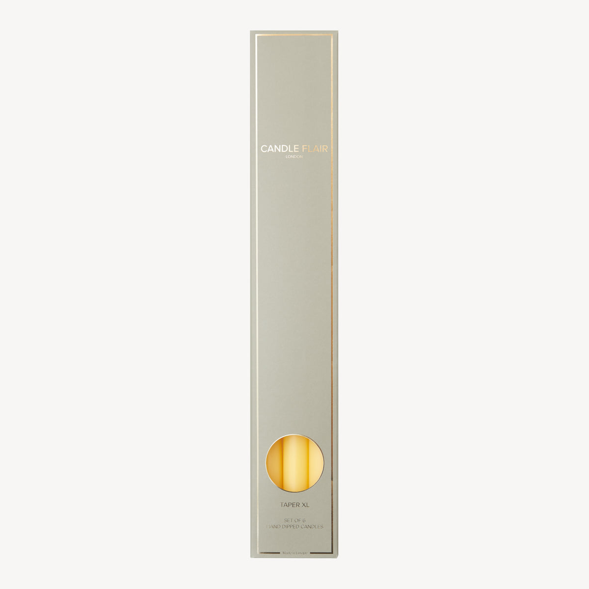 Box of 6 Candles - Taper 45 - Butter Yellow