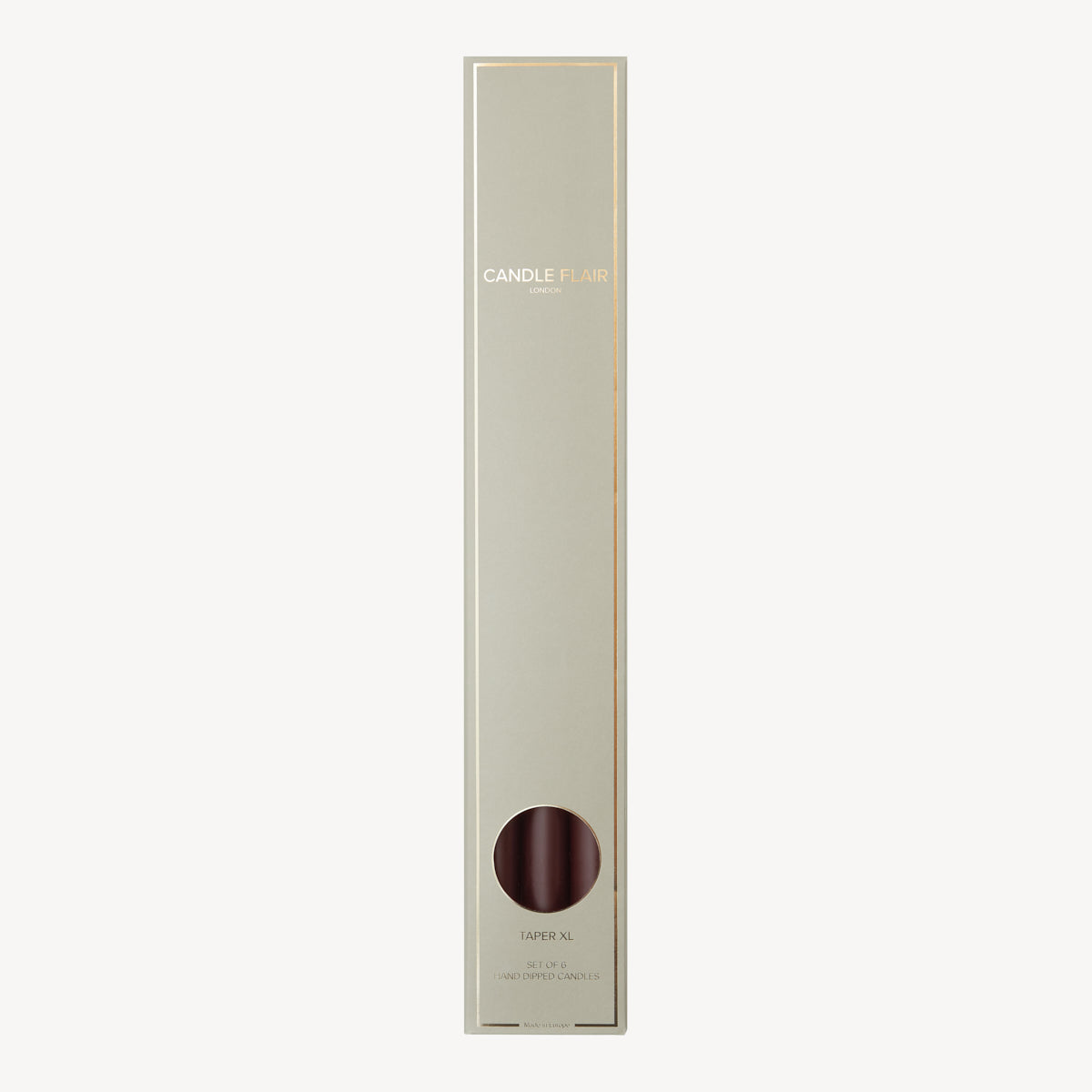 Box of 6 Candles - Taper 45 - Espresso Brown