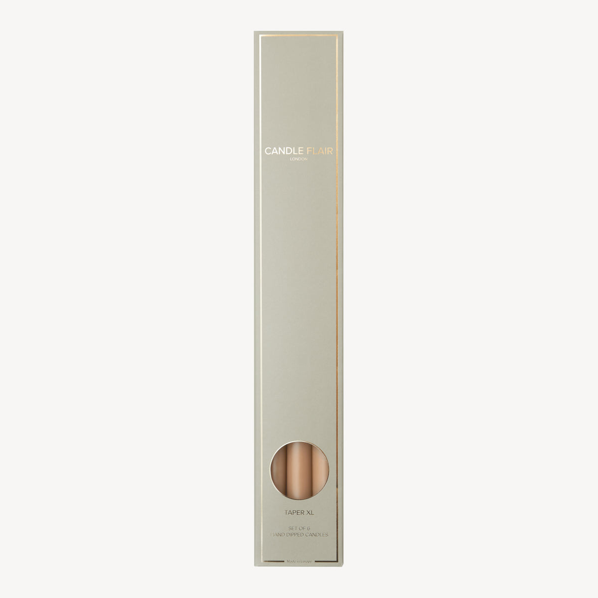 Box of 6 Candles - Taper 45 - Cappuccino