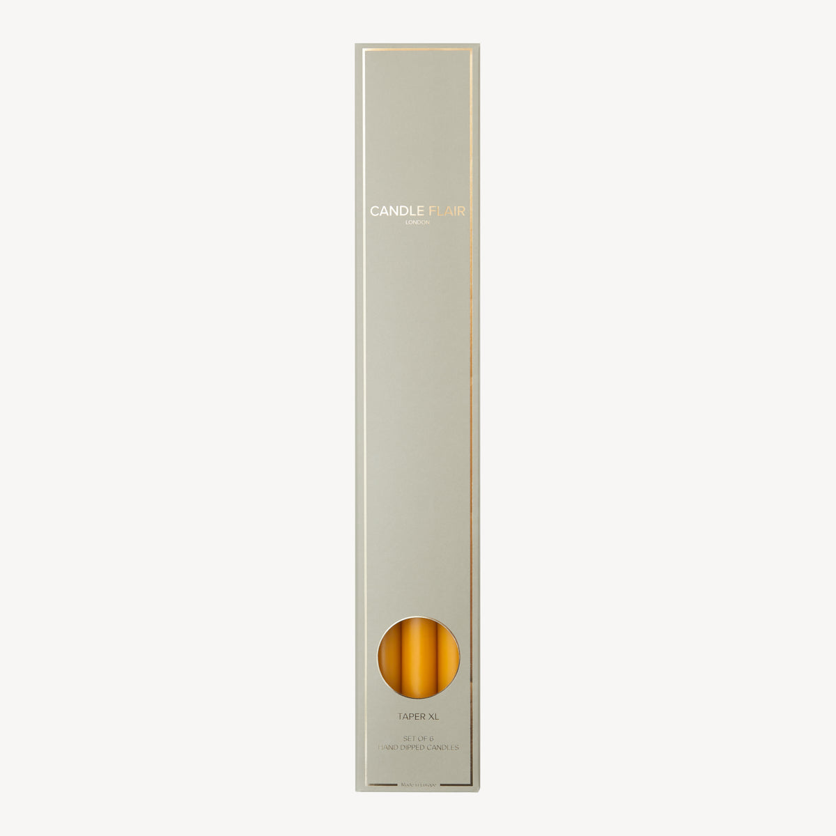 Box of 6 Candles - Taper 45 - Honey