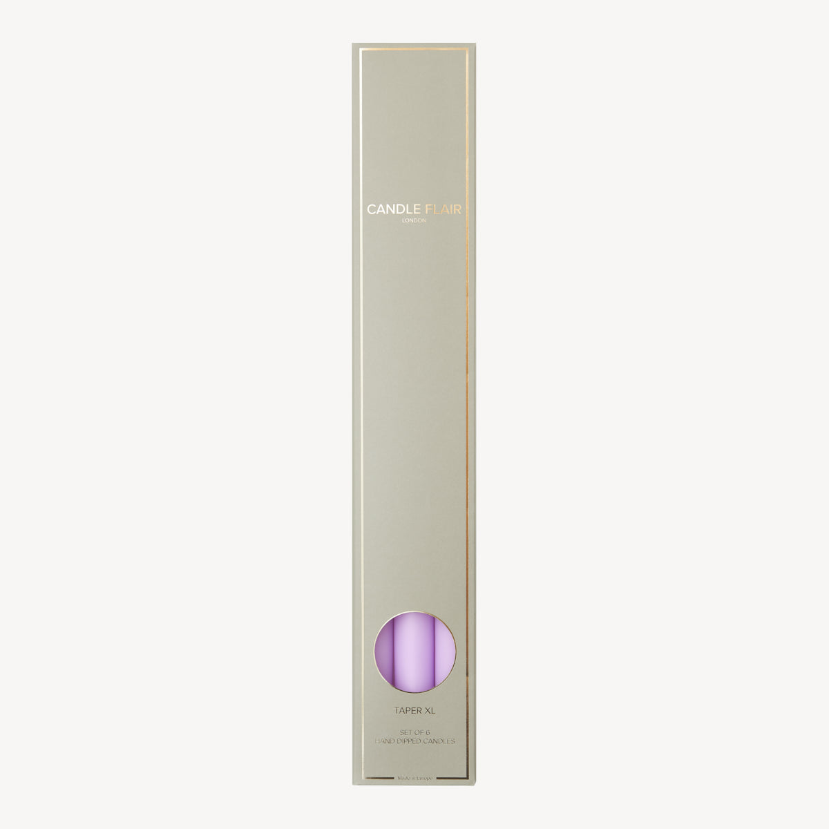 Box of 6 Candles - Taper 45 - Pastel Purple