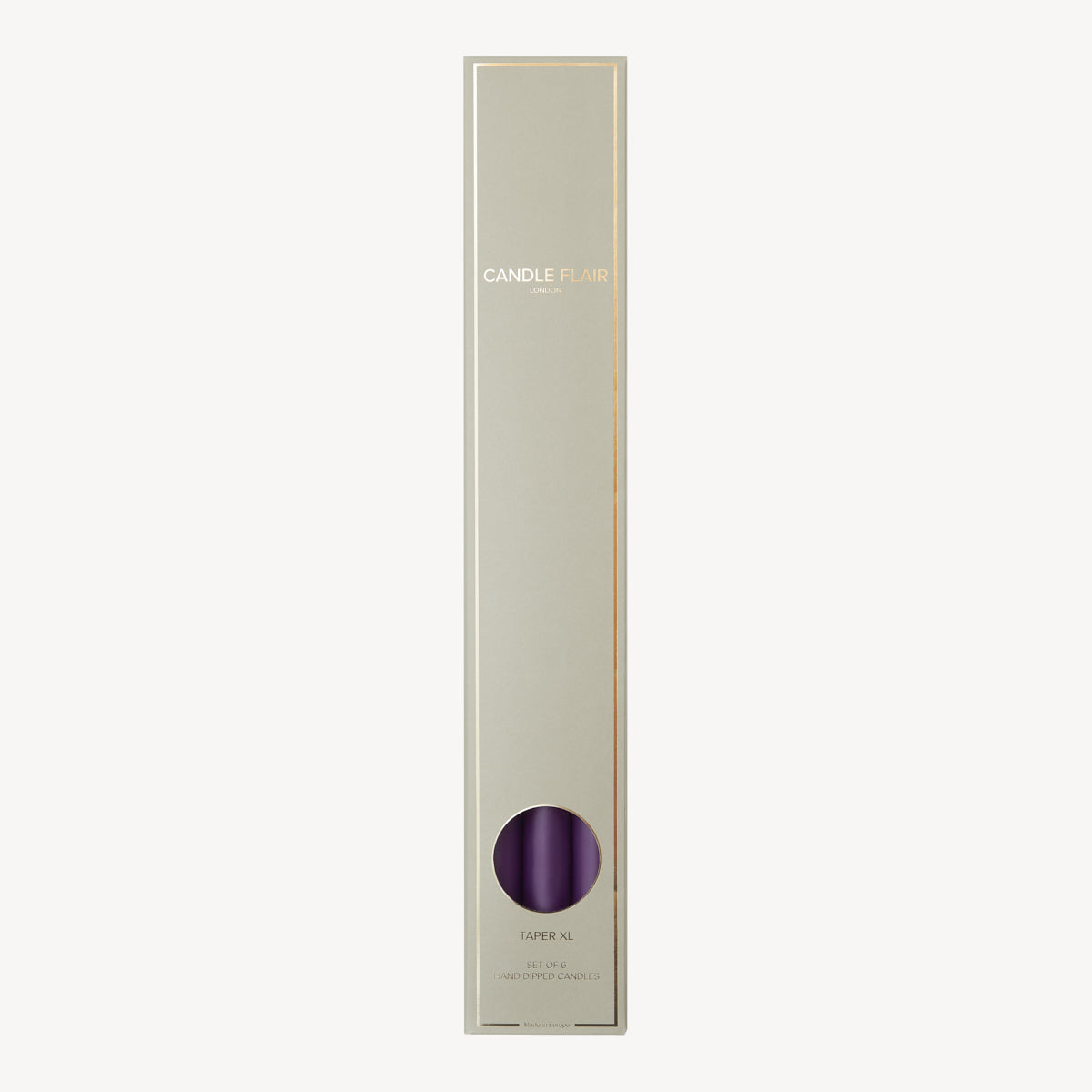 Box of 6 Candles - Taper 45 - Violet