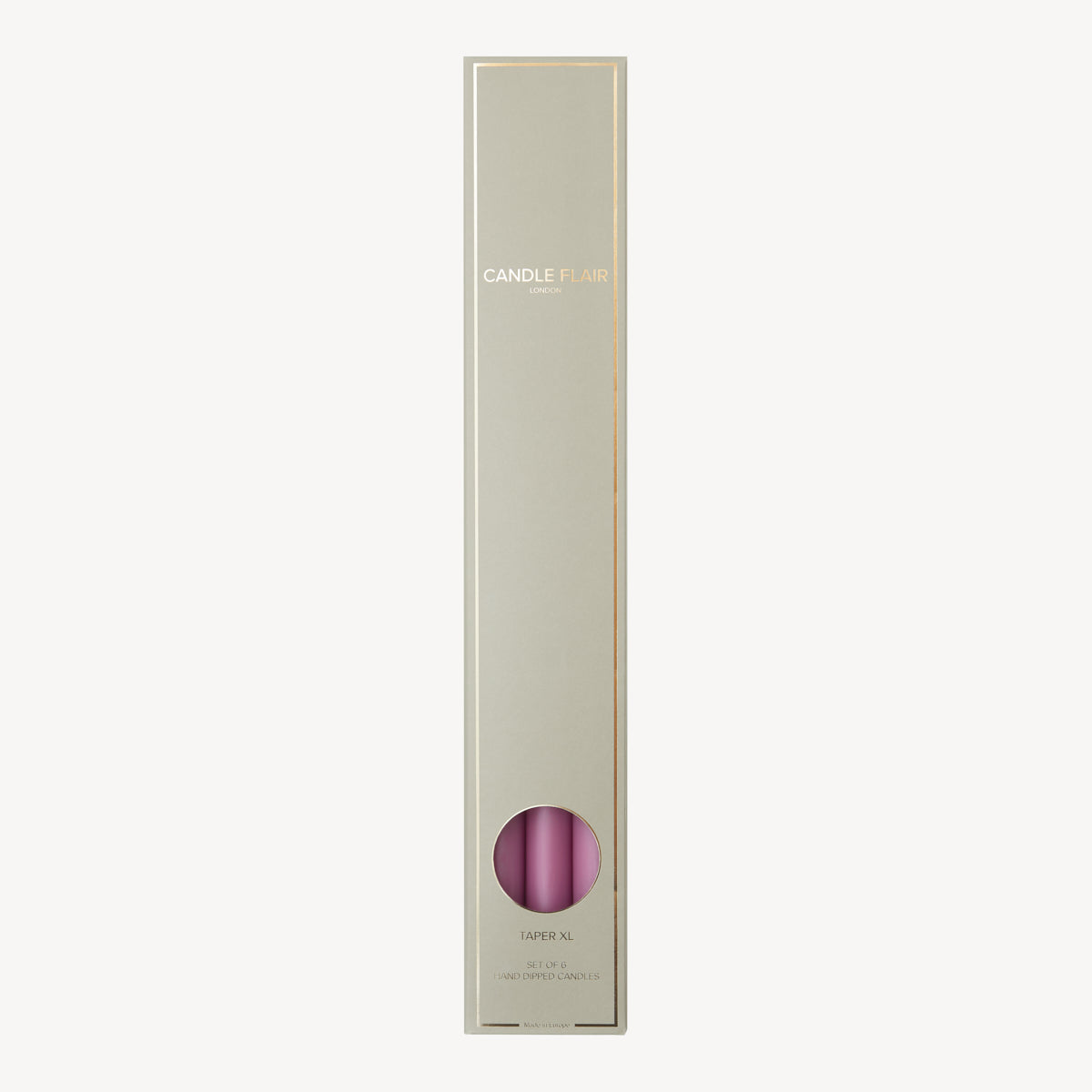 Box of 6 Candles - Taper 45 - Mauve
