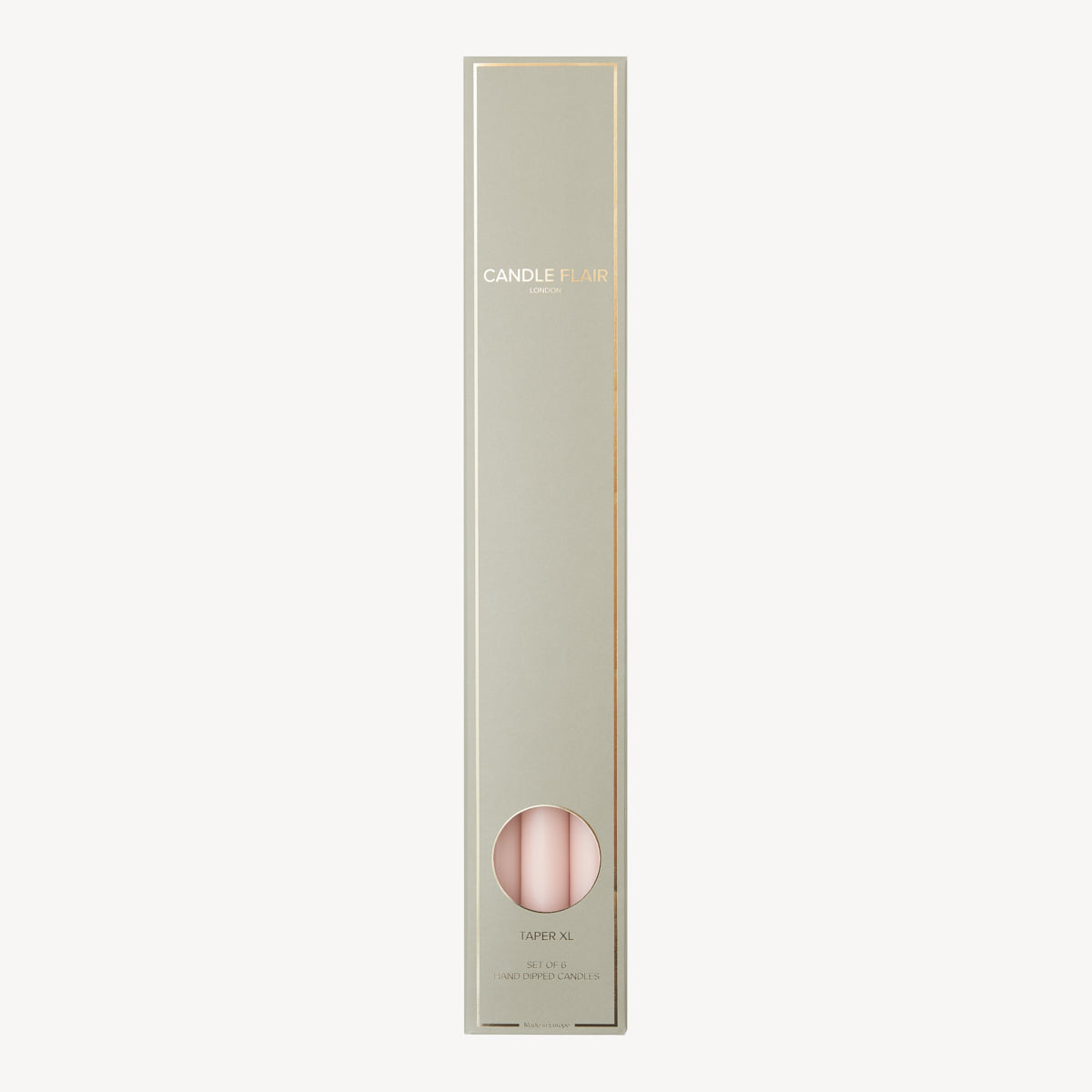Box of 6 Candles - Taper 45 - Powder Pink