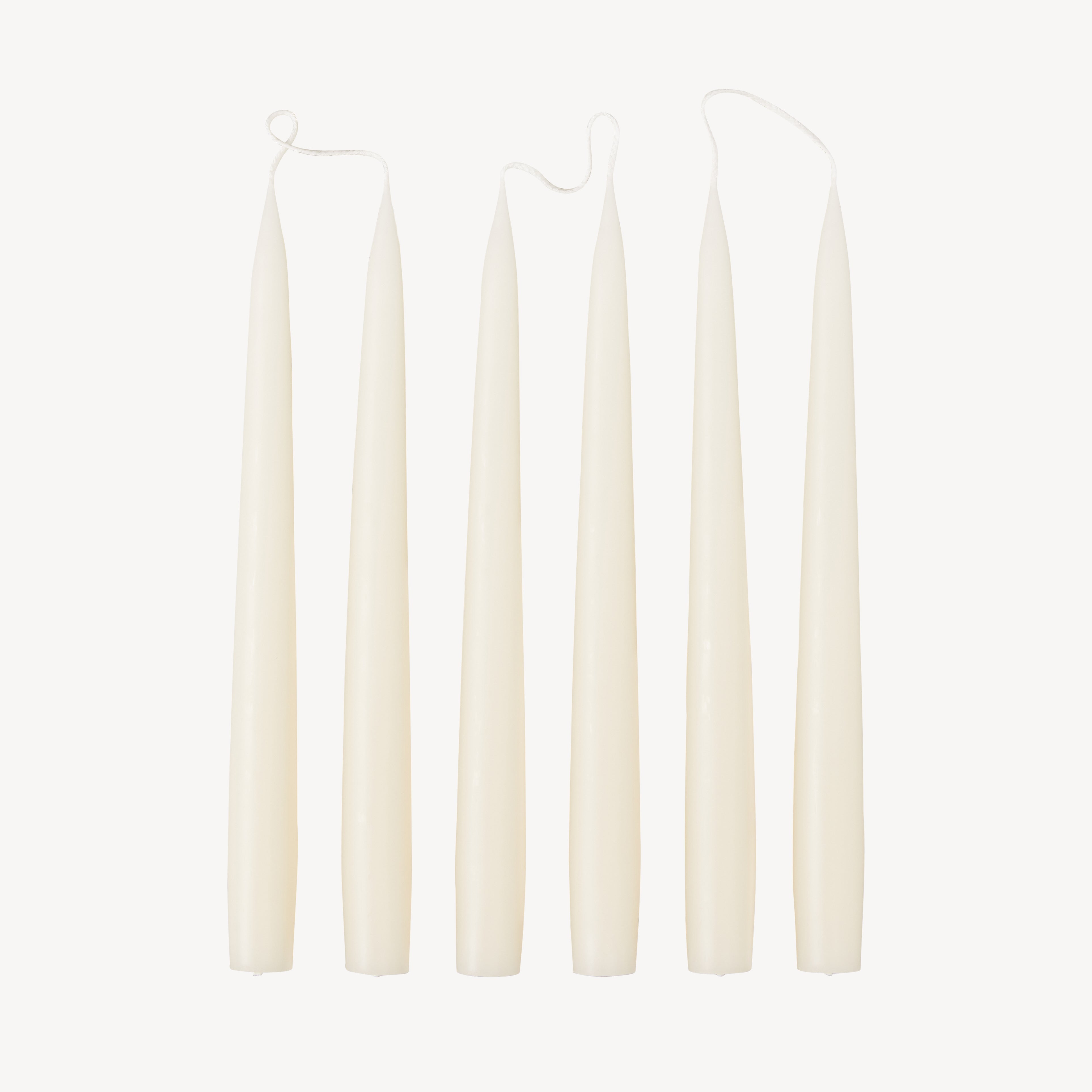 Box of 6 Candles - Taper 25 - Off White