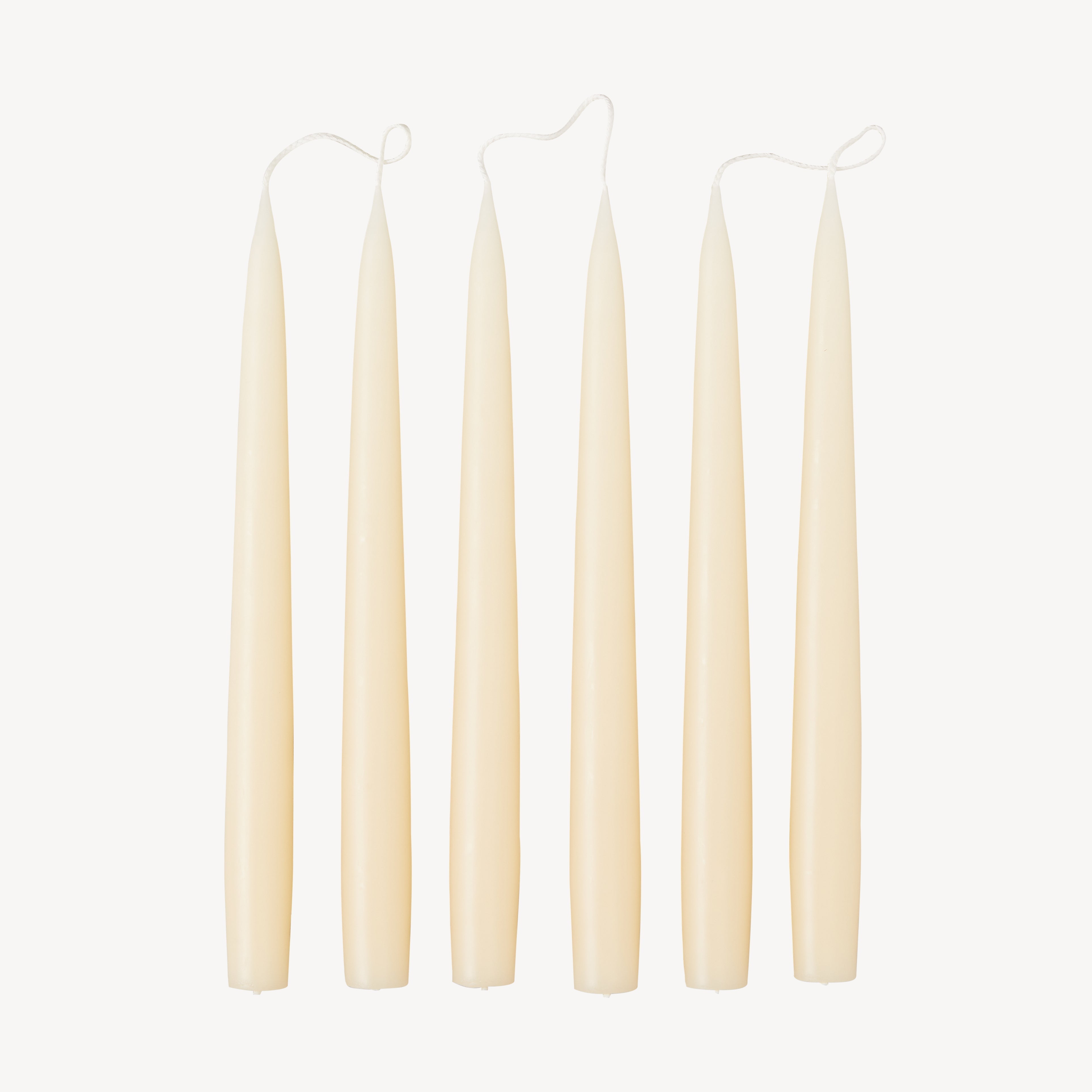 Box of 6 Candles - Taper 25 - Ivory