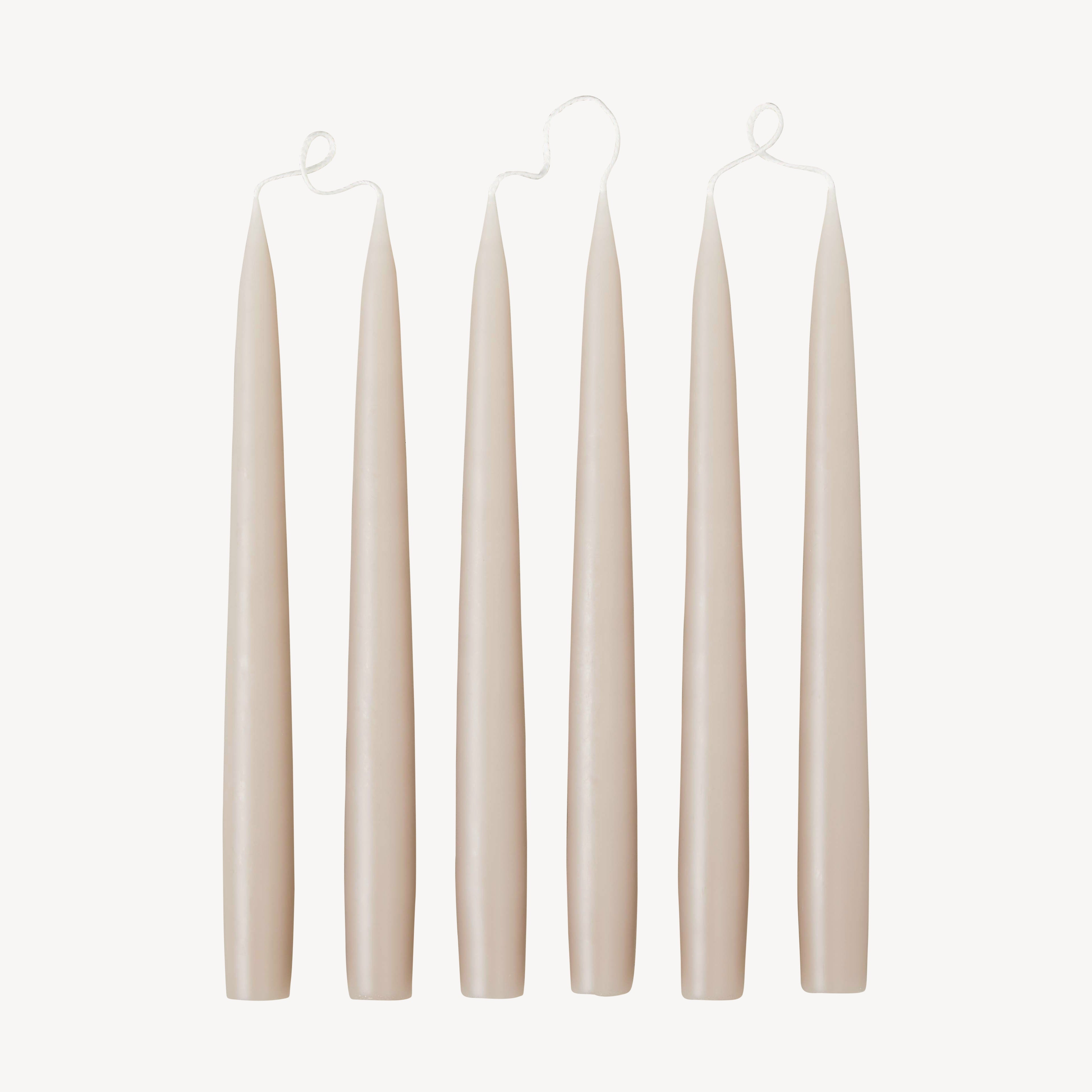Box of 6 Candles - Taper 25 - Latte