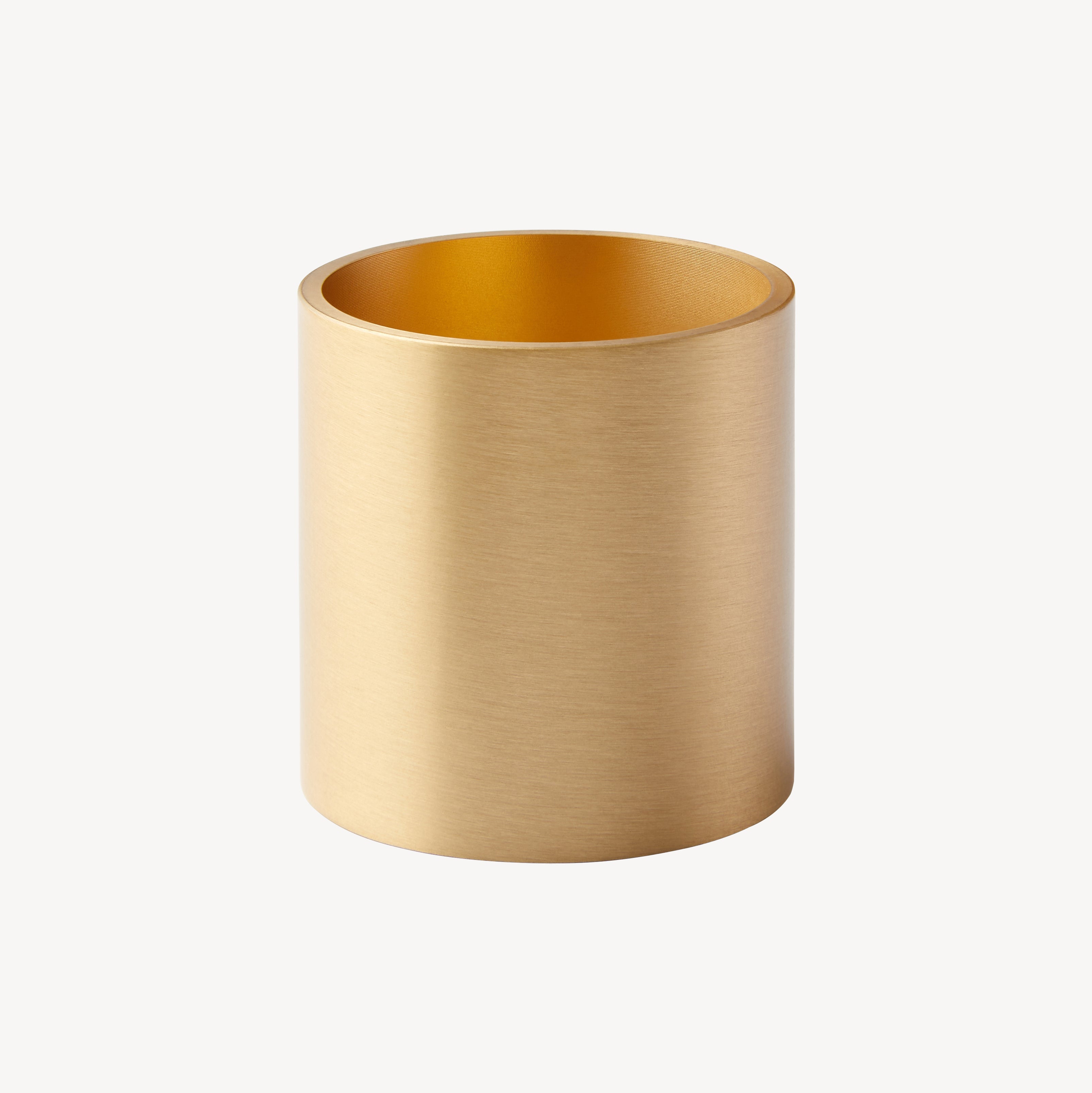 Roman Satin Dinner Candle Holder - Satin Brass