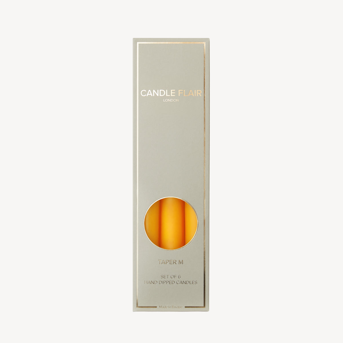 Box of 6 Candles - Taper 25 - Butterscotch