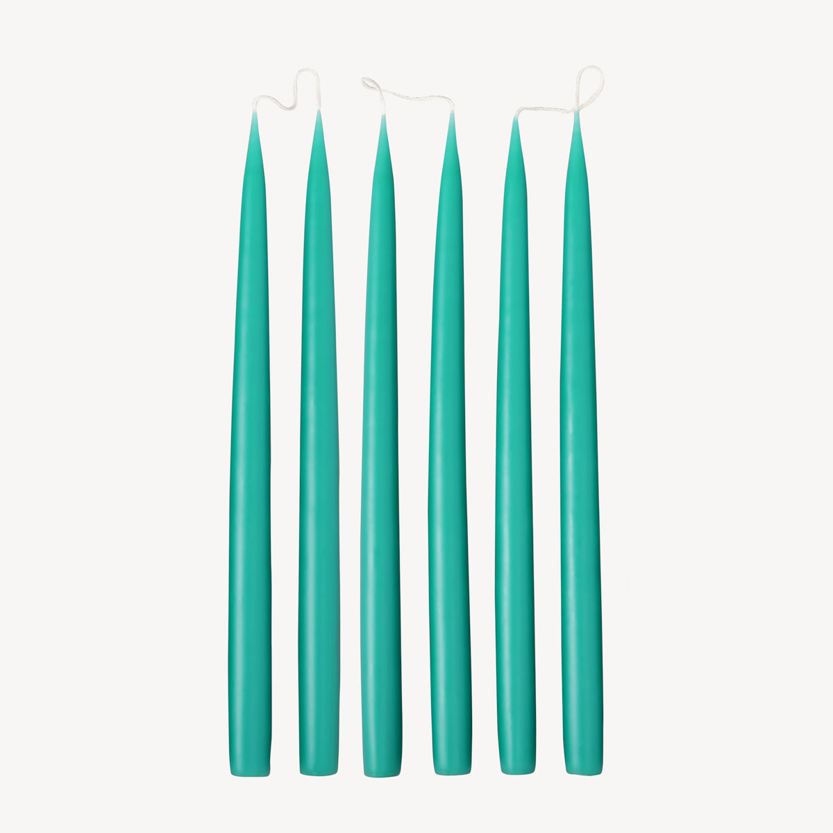 Box of 6 Candles - Taper 35 - Turquoise