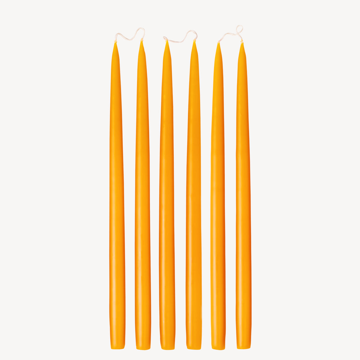 Box of 6 Candles - Taper 45 - Butterscotch