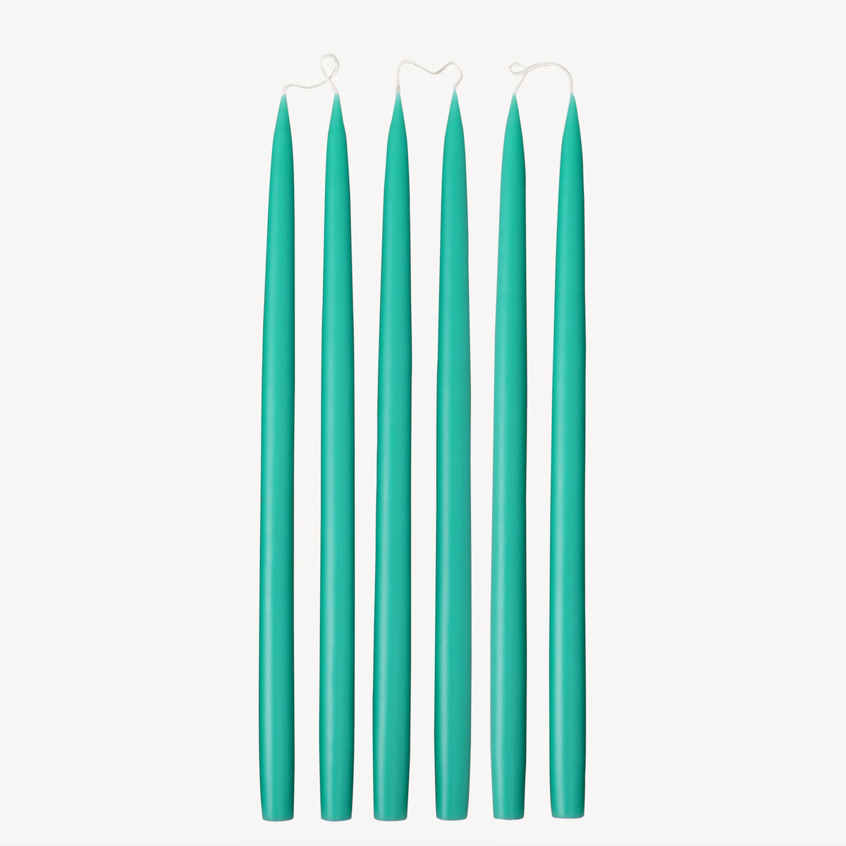 Box of 6 Candles - Taper 45 - Turquoise