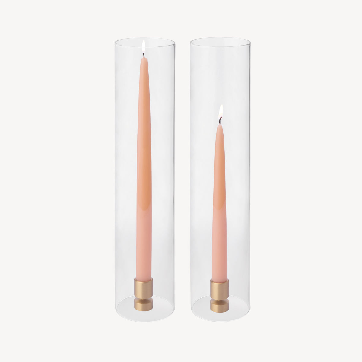 Smooth Glass Candle Hurricane Covers - Set of 2