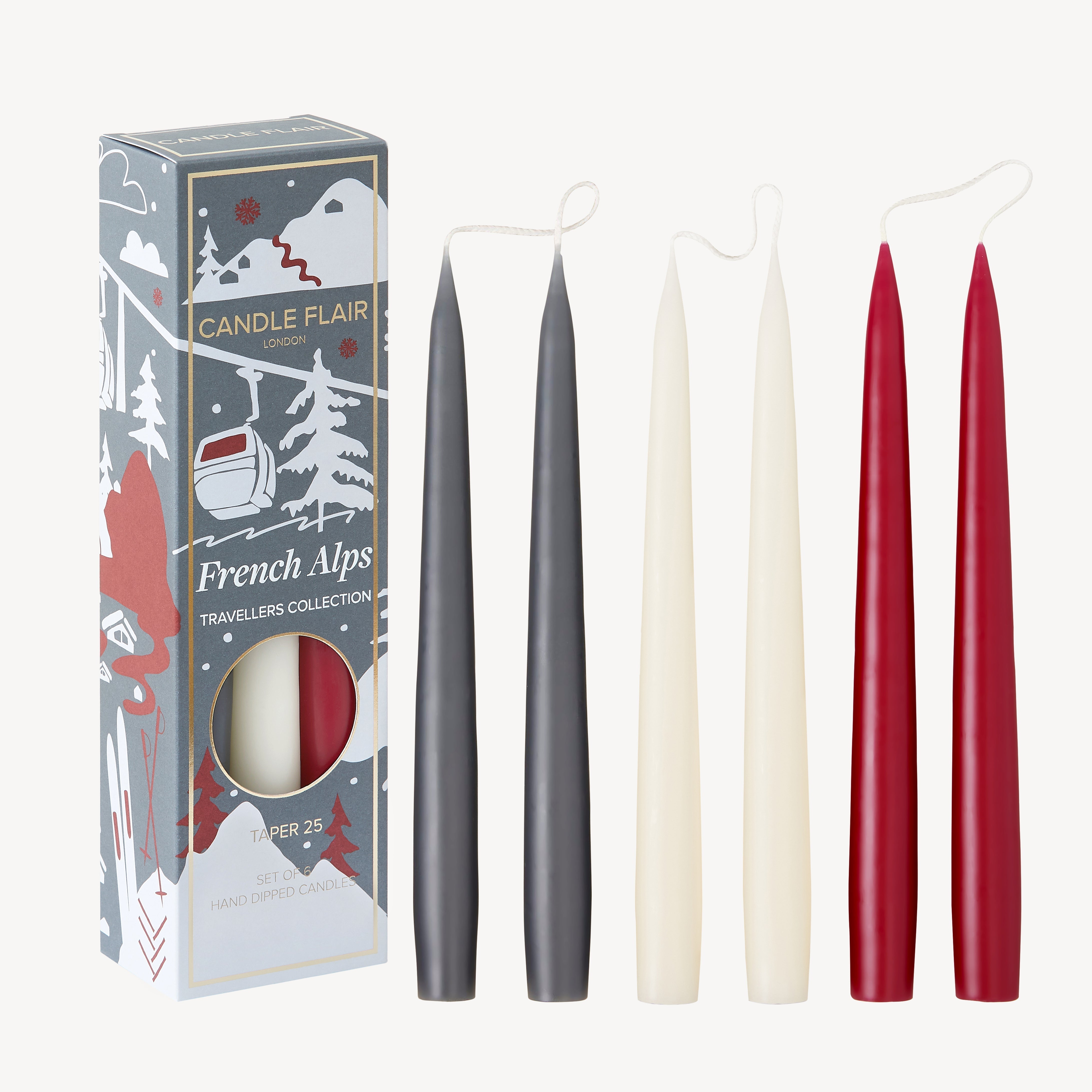 Box of 6 Candles -  French Alps - Travellers Collection