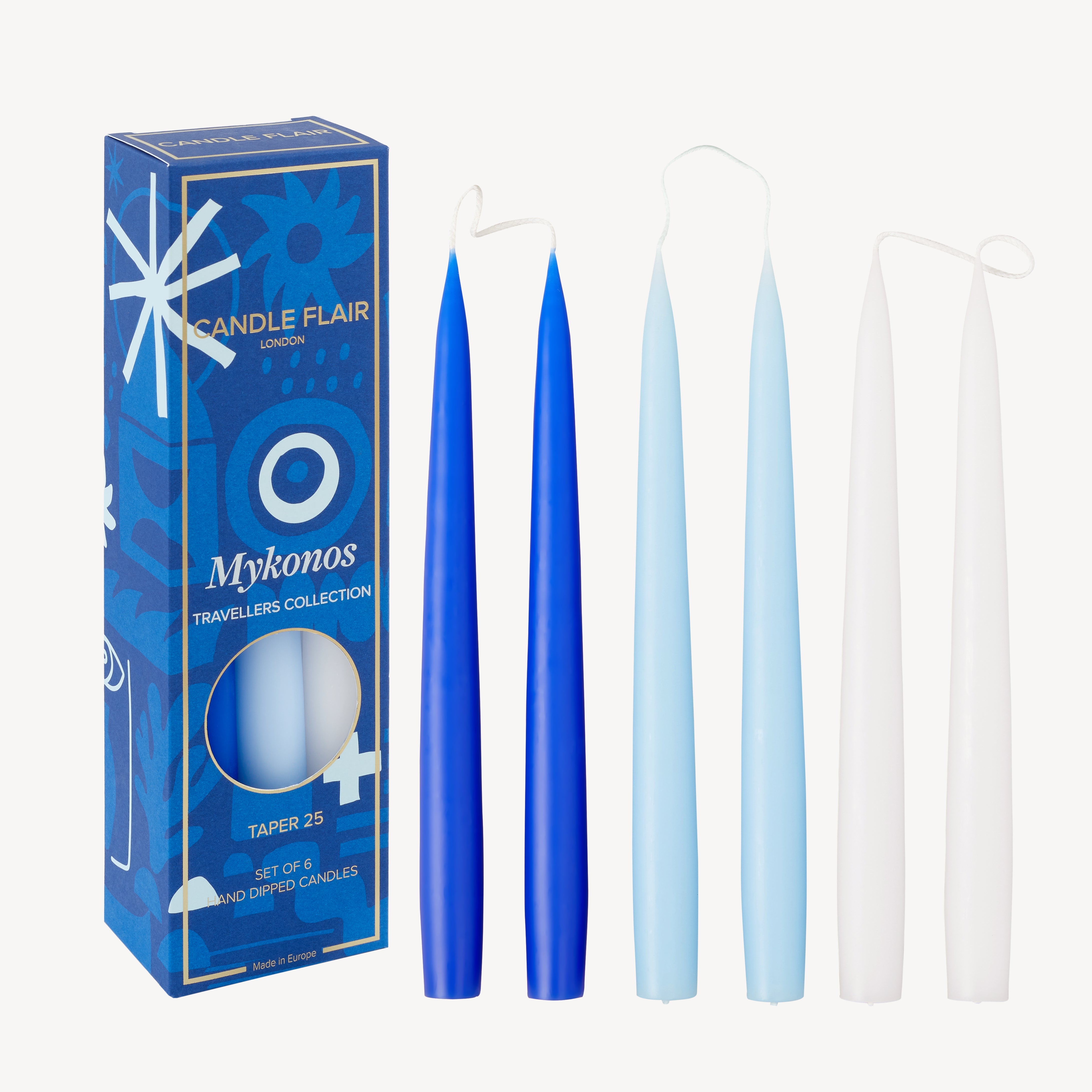 Box of 6 Candles - Mykonos - Travellers Collection