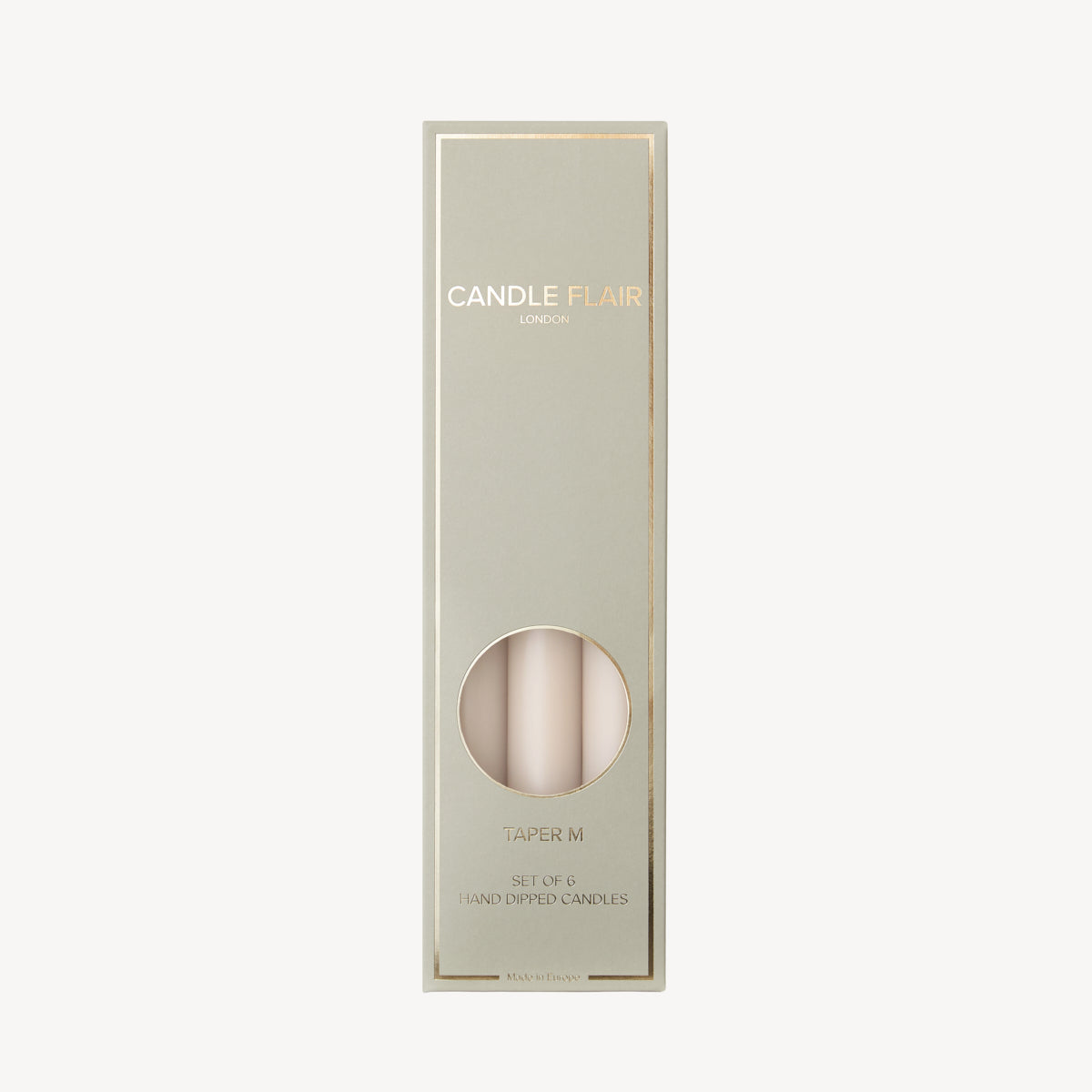 Box of 6 Candles - Taper 25 - Nude