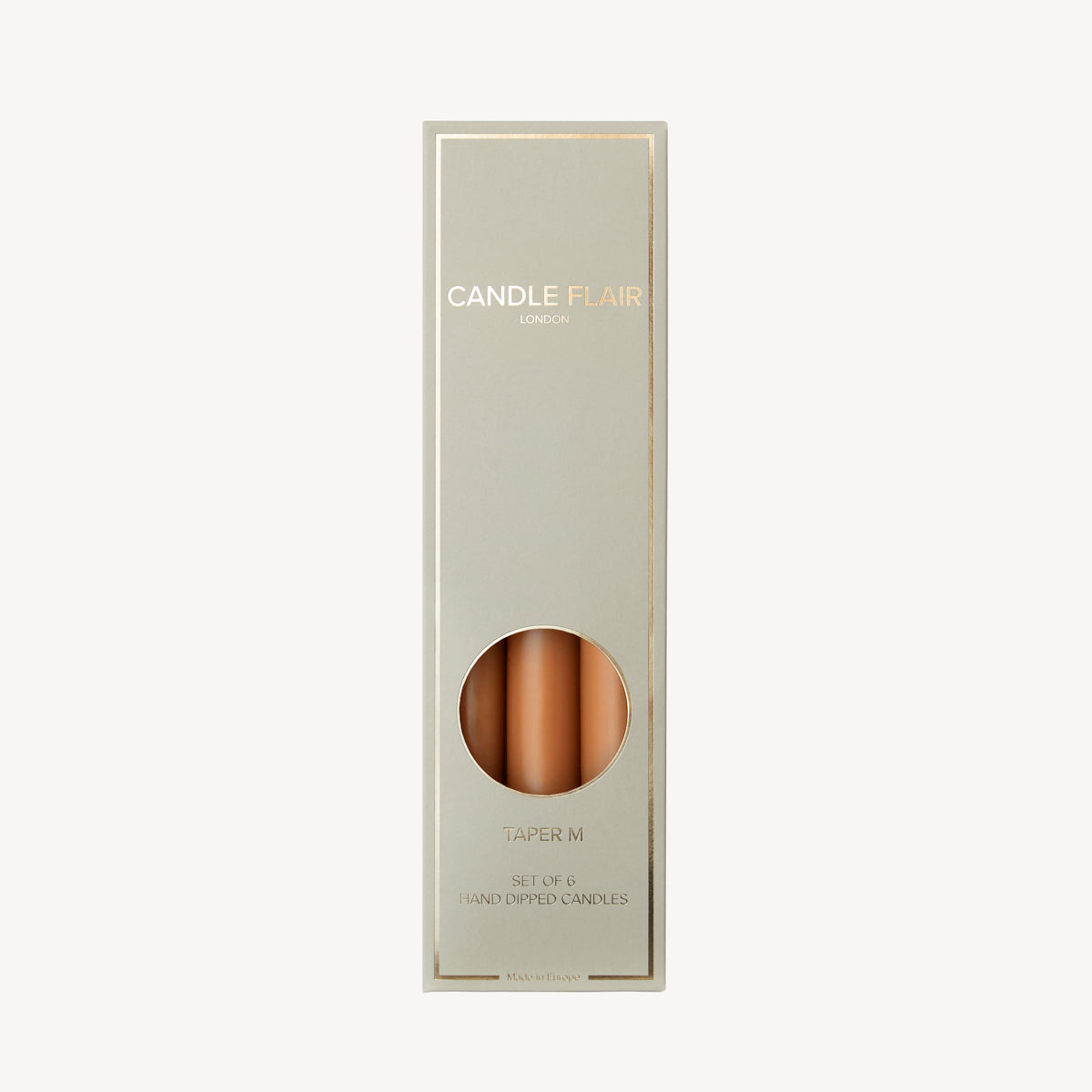 Box of 6 Candles - Taper 25 - Caramel