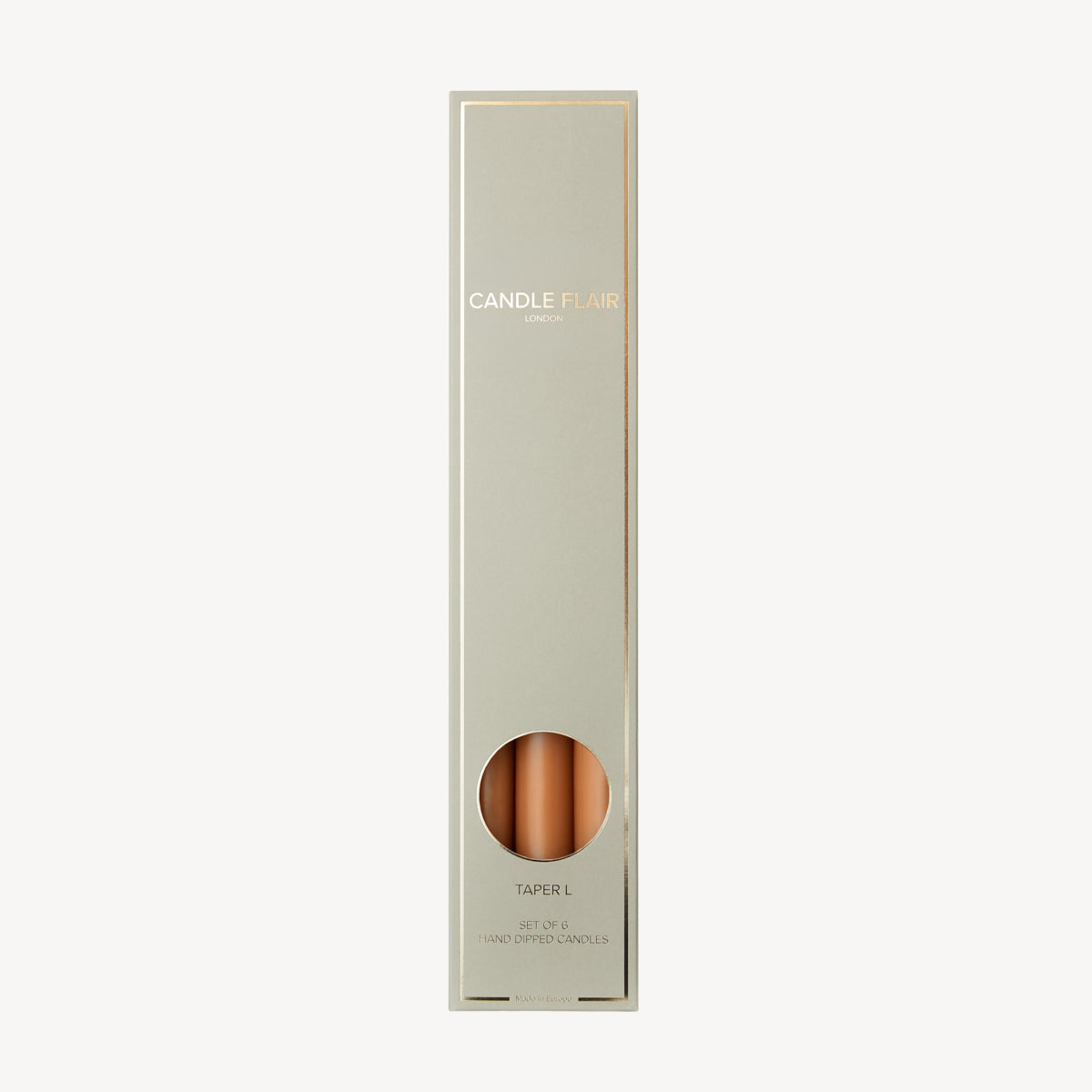 Box of 6 Candles - Taper 35 - Caramel