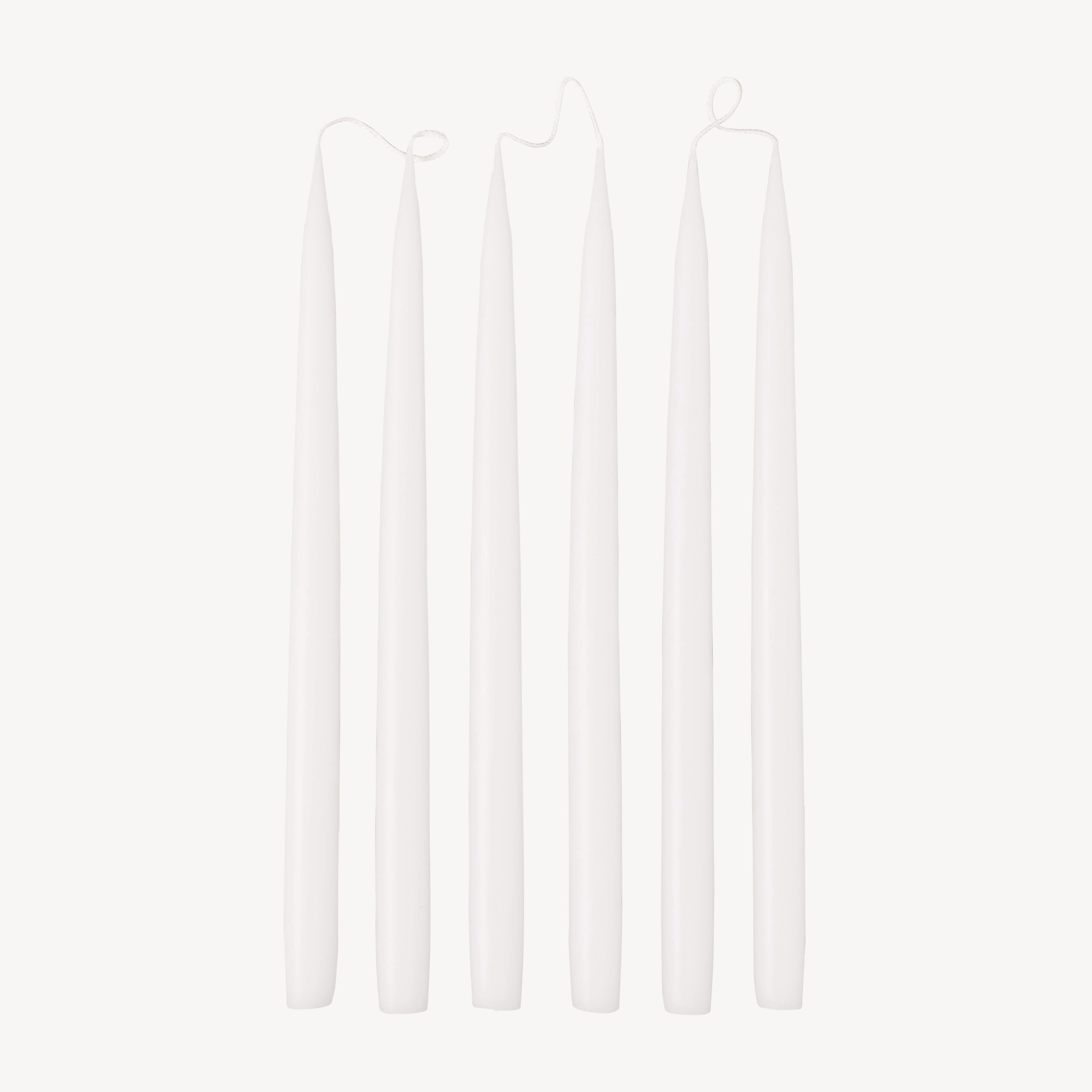 Box of 6 Candles - Taper 35 - White