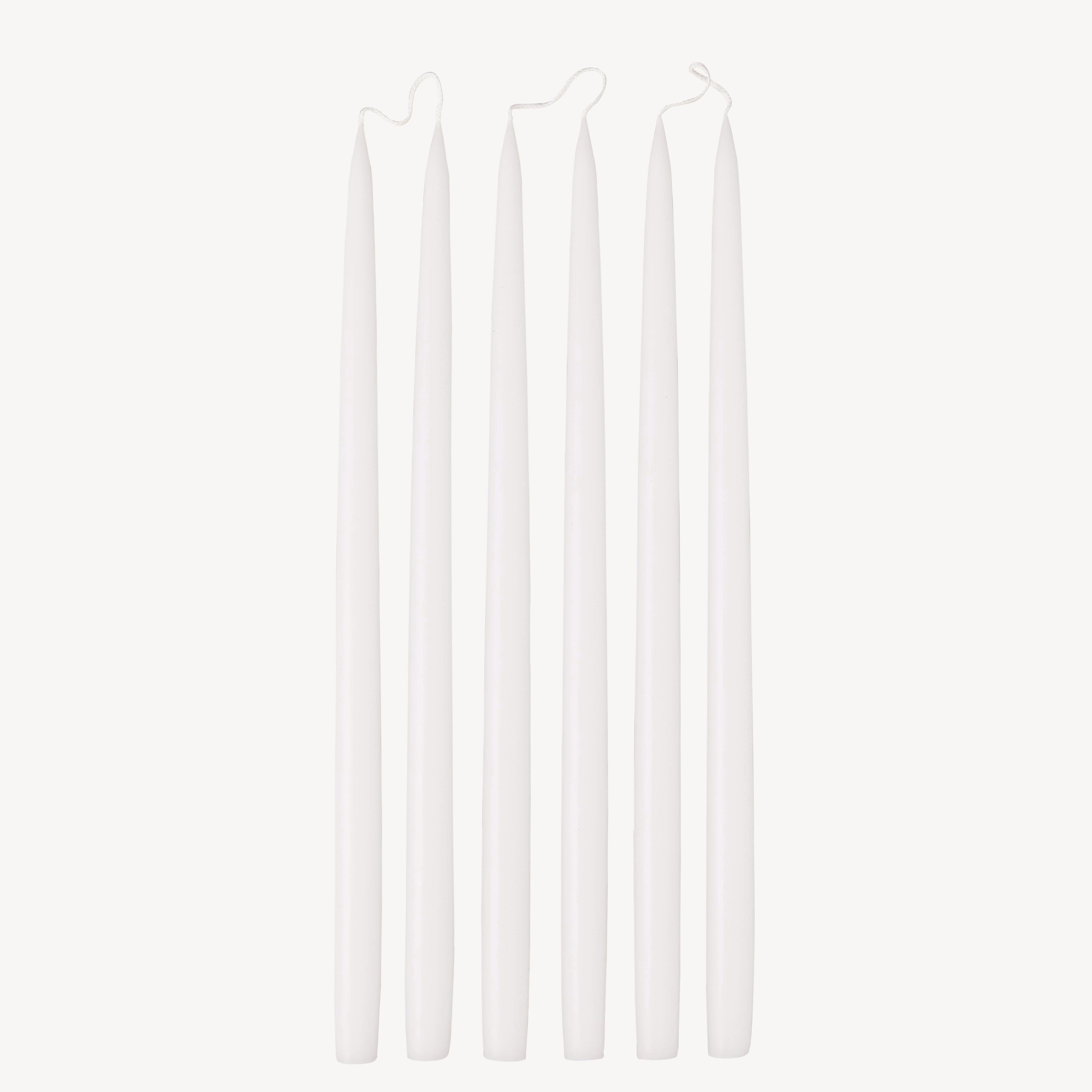 Box of 6 Candles - Taper 45 - White