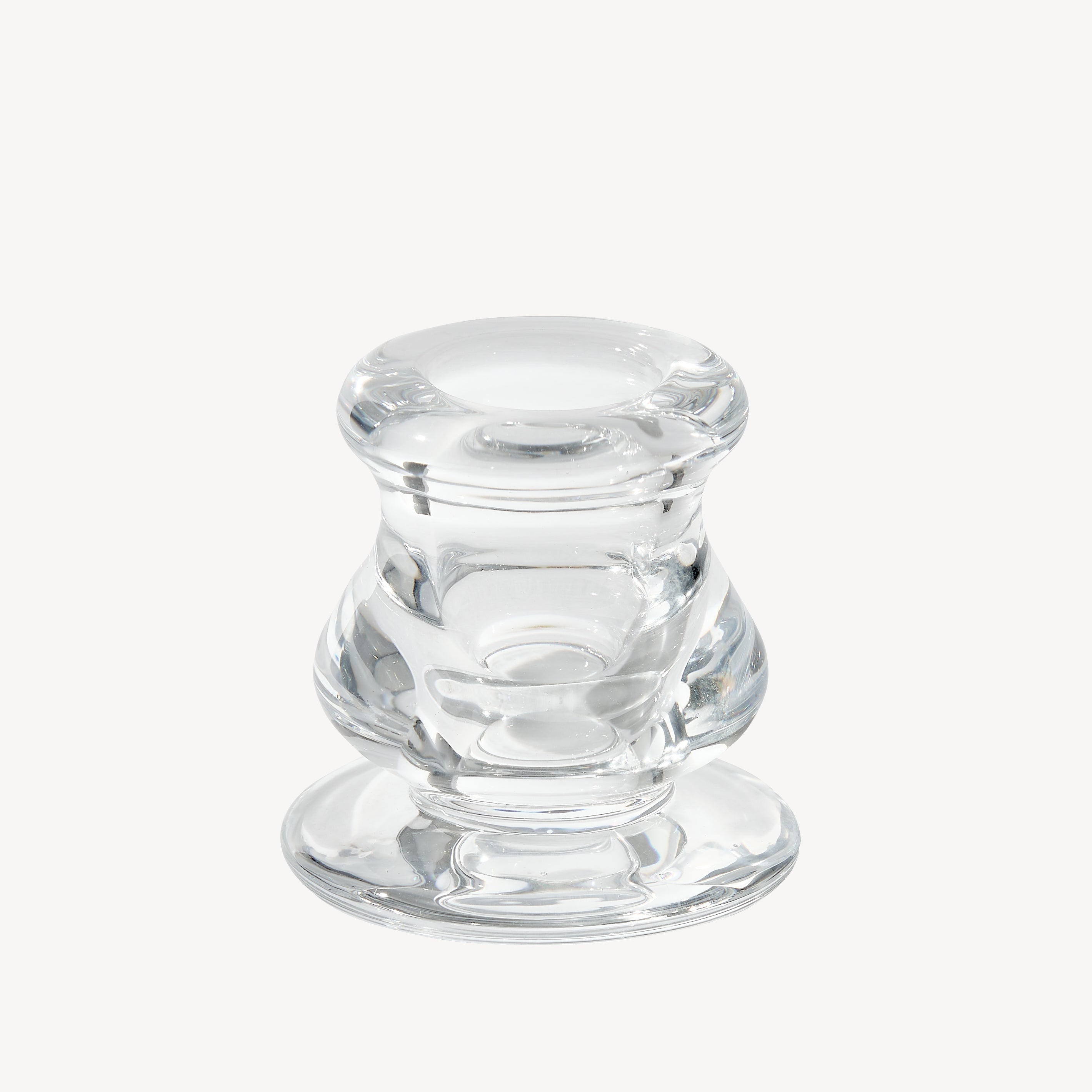 Low Clear Glass Holder - Set of 6